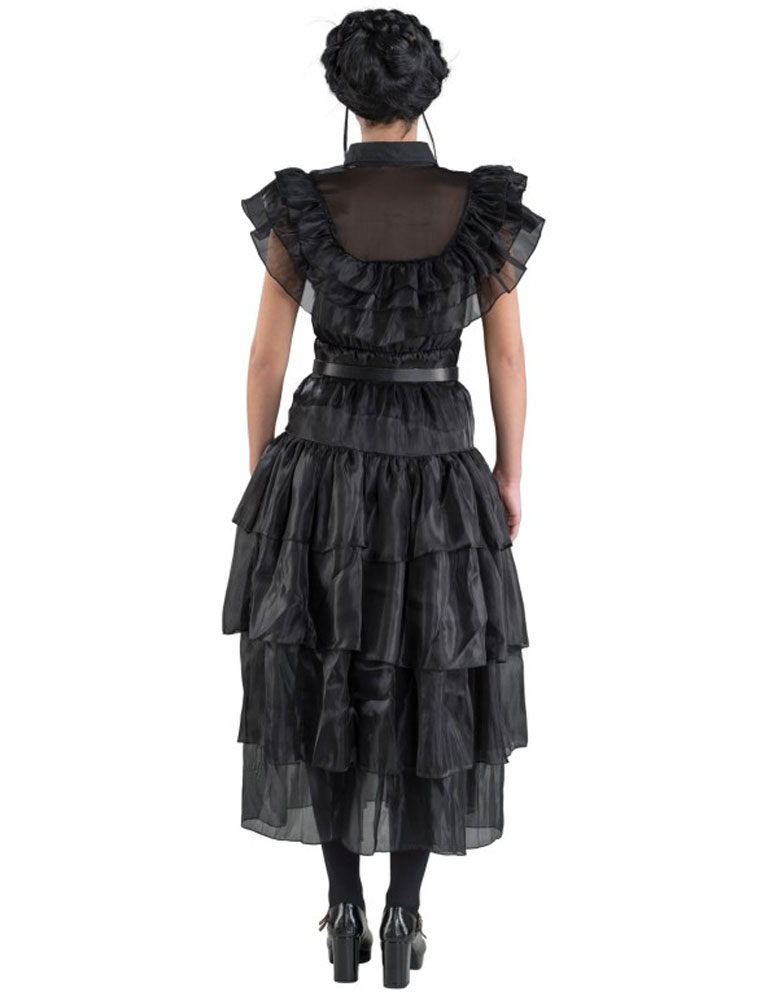 Kleid Wednesday Addams Damen schwarz S Kleid Wednesday Addams Damen schwarz S