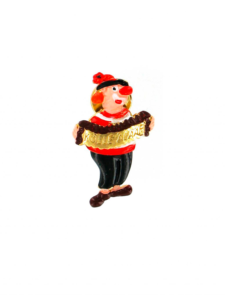 Pin Clown Ziehharmonika Kölle Alaaf bewegliche Beine