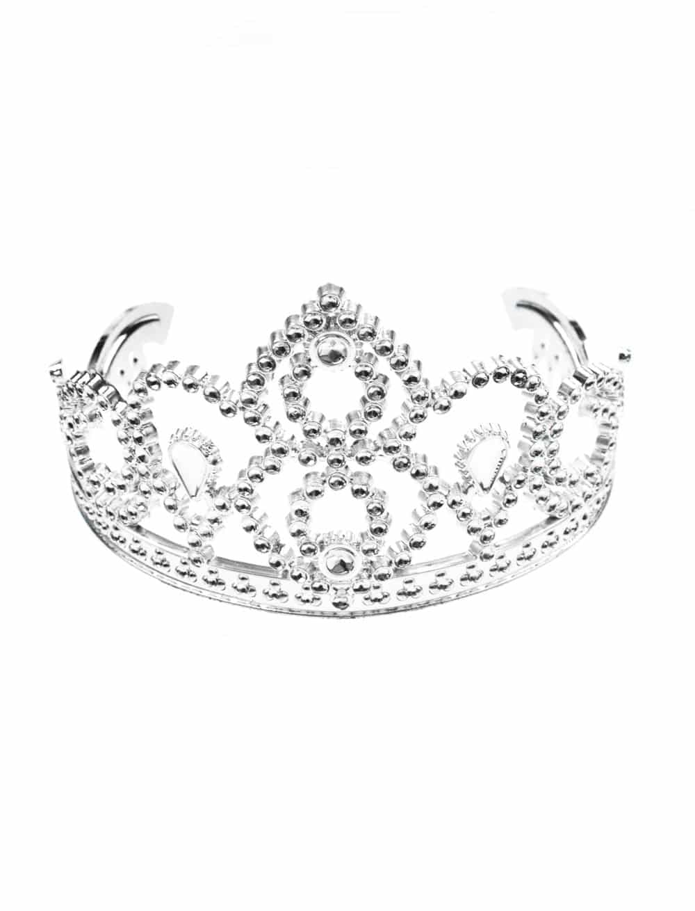 Diadem Plastik silber