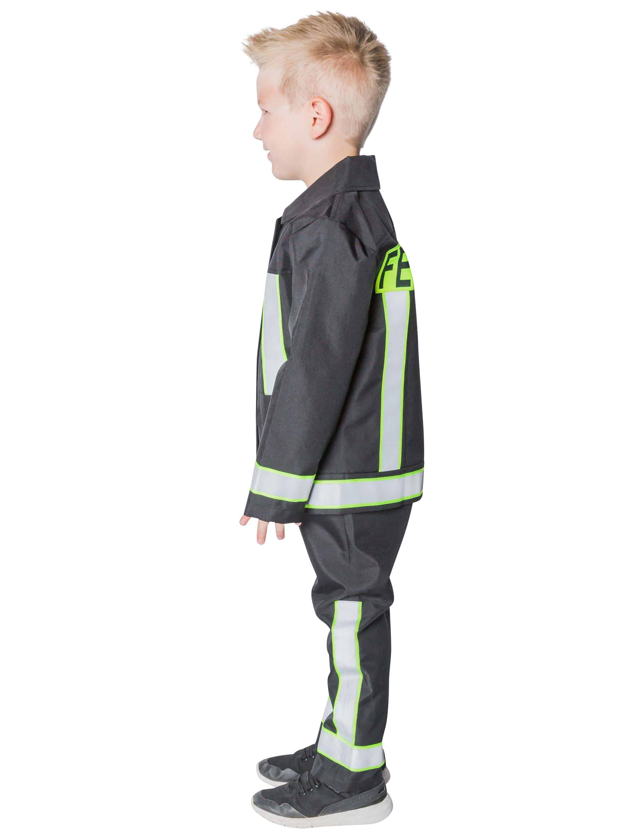 Feuerwehrmann Kinder 2-tlg. schwarz 152 Feuerwehrmann Kinder 2-tlg. schwarz 152