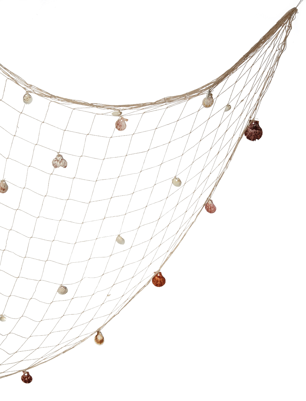 Fischernetz mit Muschel beige 1x1,5m