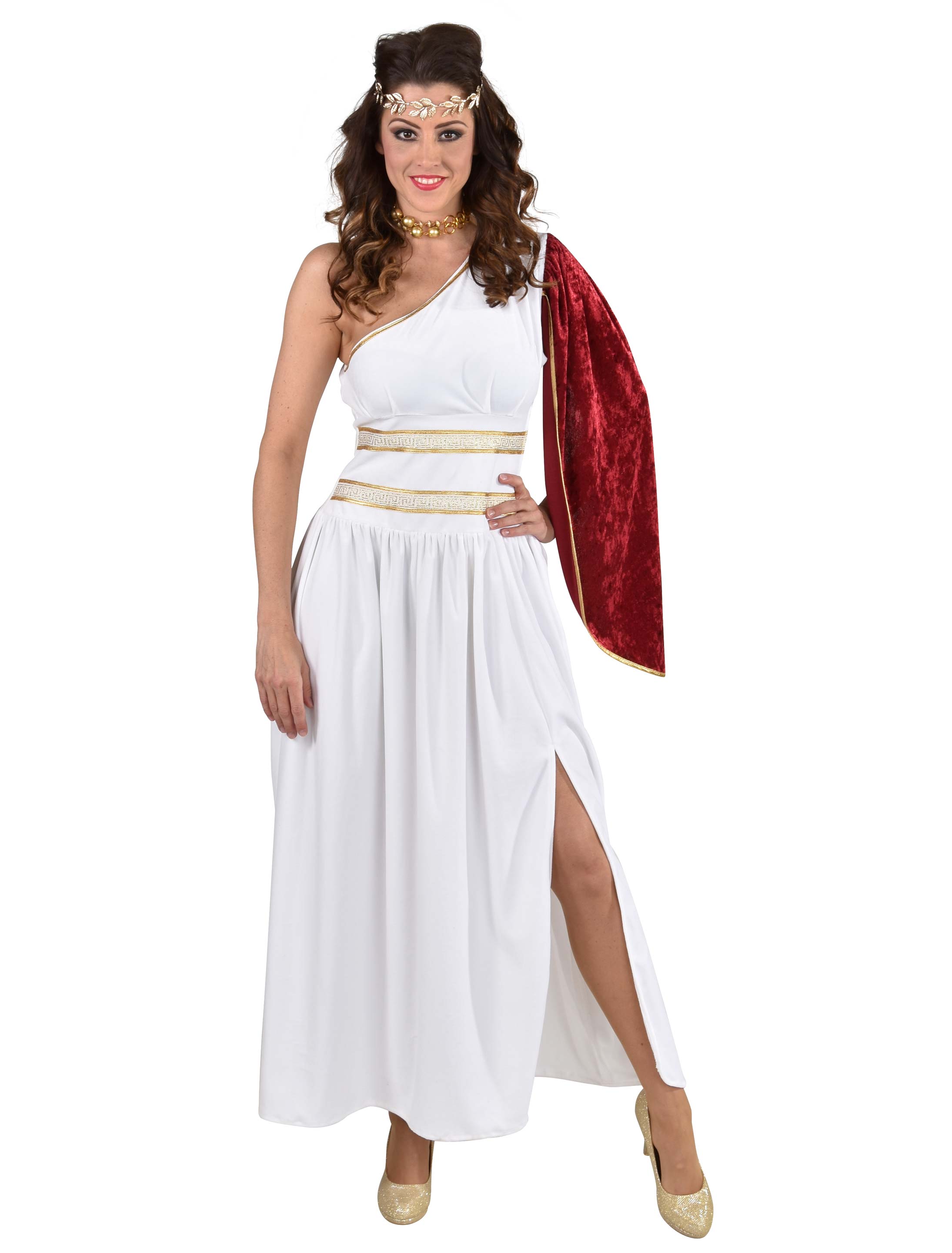 Kleid Aphrodite rot/weiß M