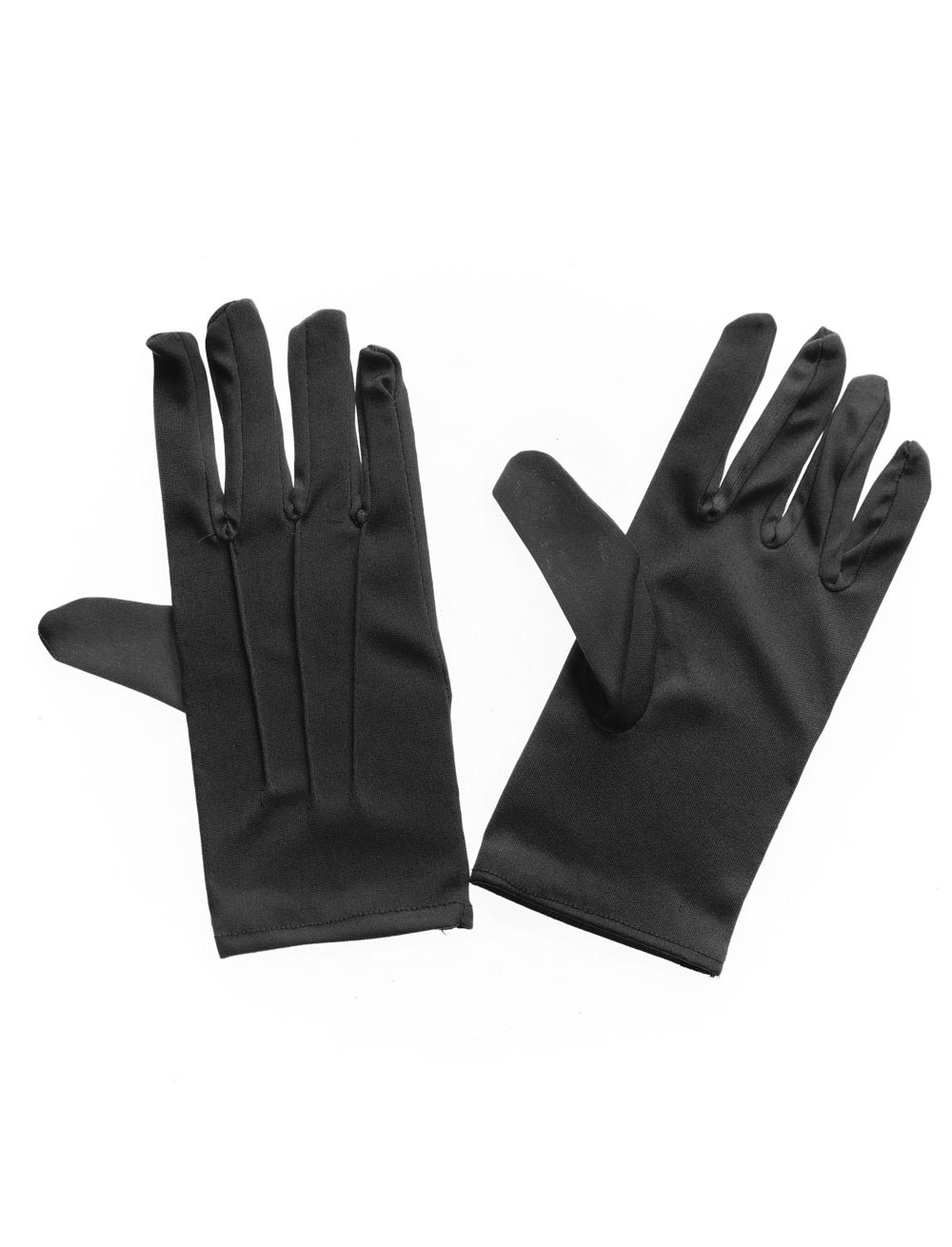 Handschuhe schwarz kurz mit Naht