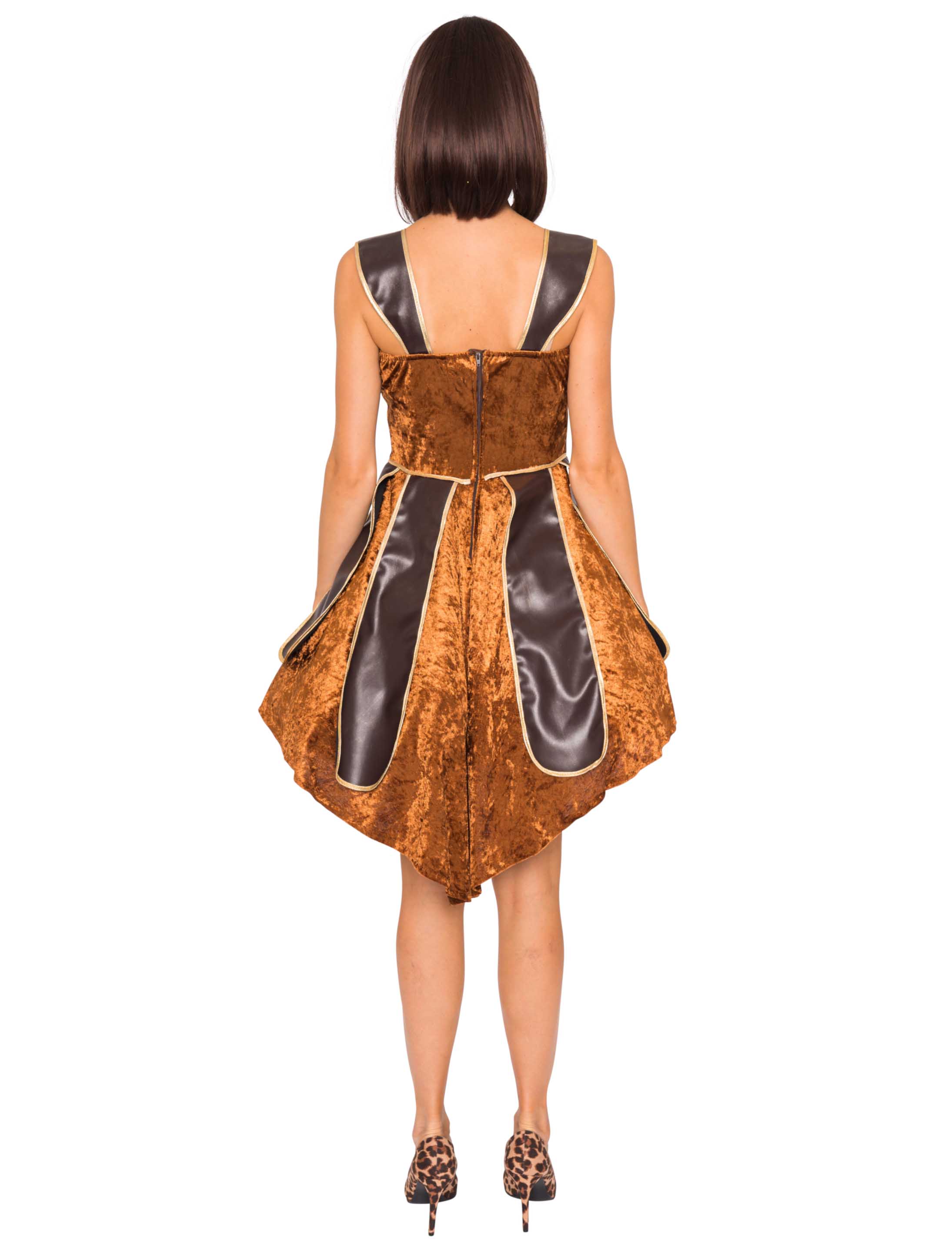 Kleid Gladiatorin Damen braun 2XL Kleid Gladiatorin Damen braun 2XL