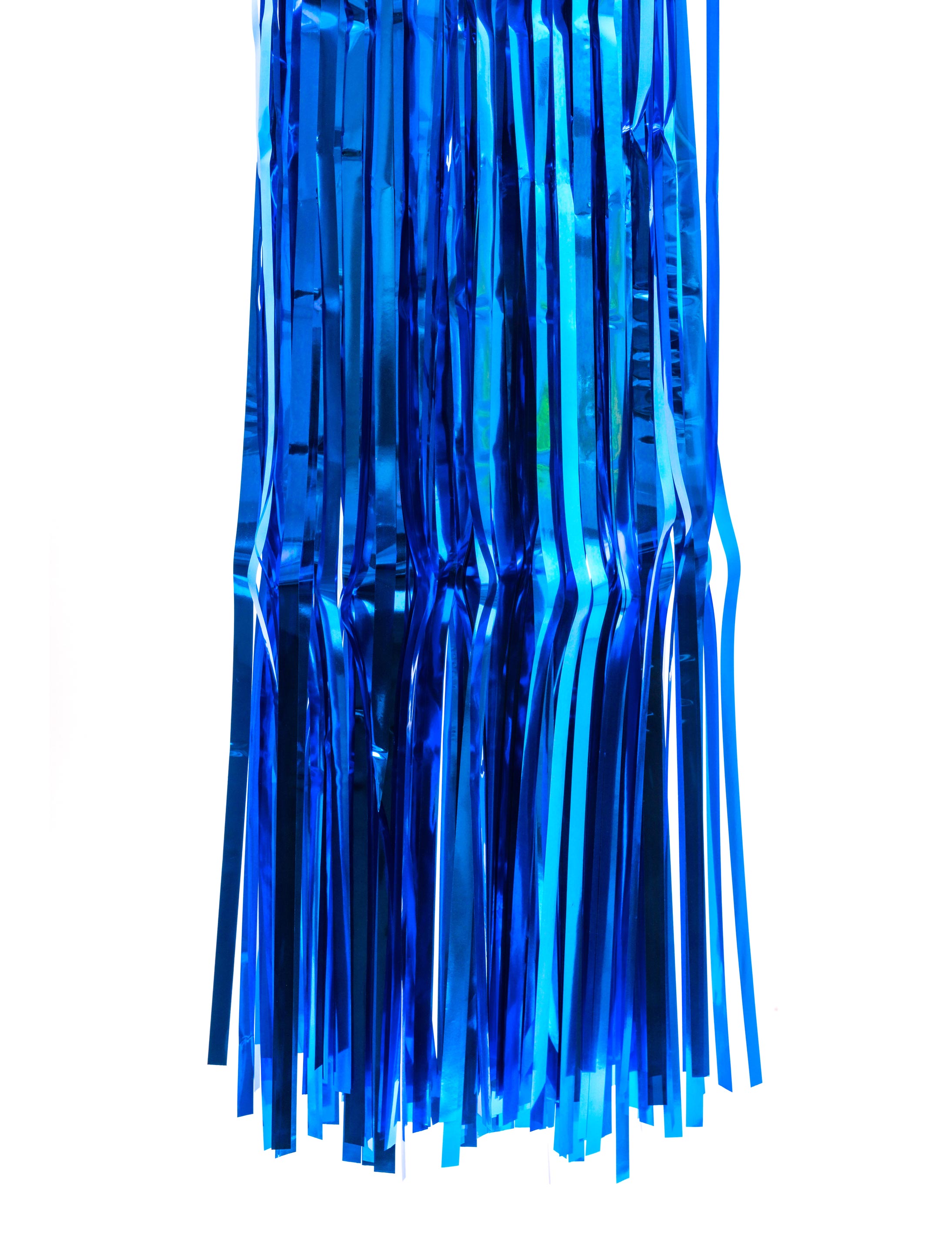 Fransenvorhang metallic blau