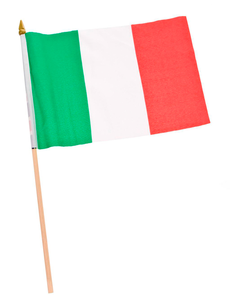 Italien Flagge am Stab 30x20cm als Fanartikel kaufen » Deiters