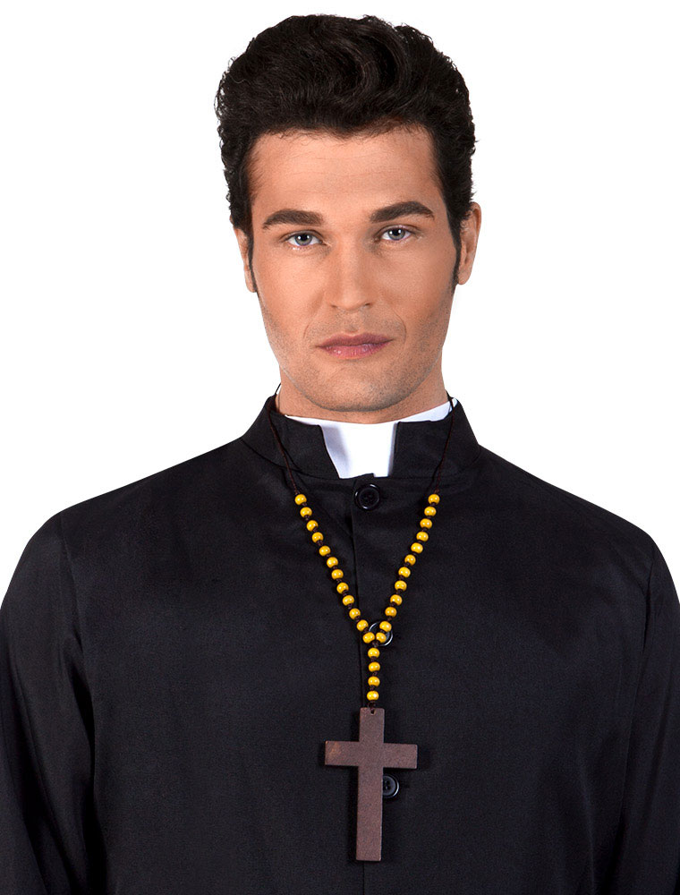 Halskette Priesterkreuz mit Perlen Halskette Priesterkreuz mit Perlen