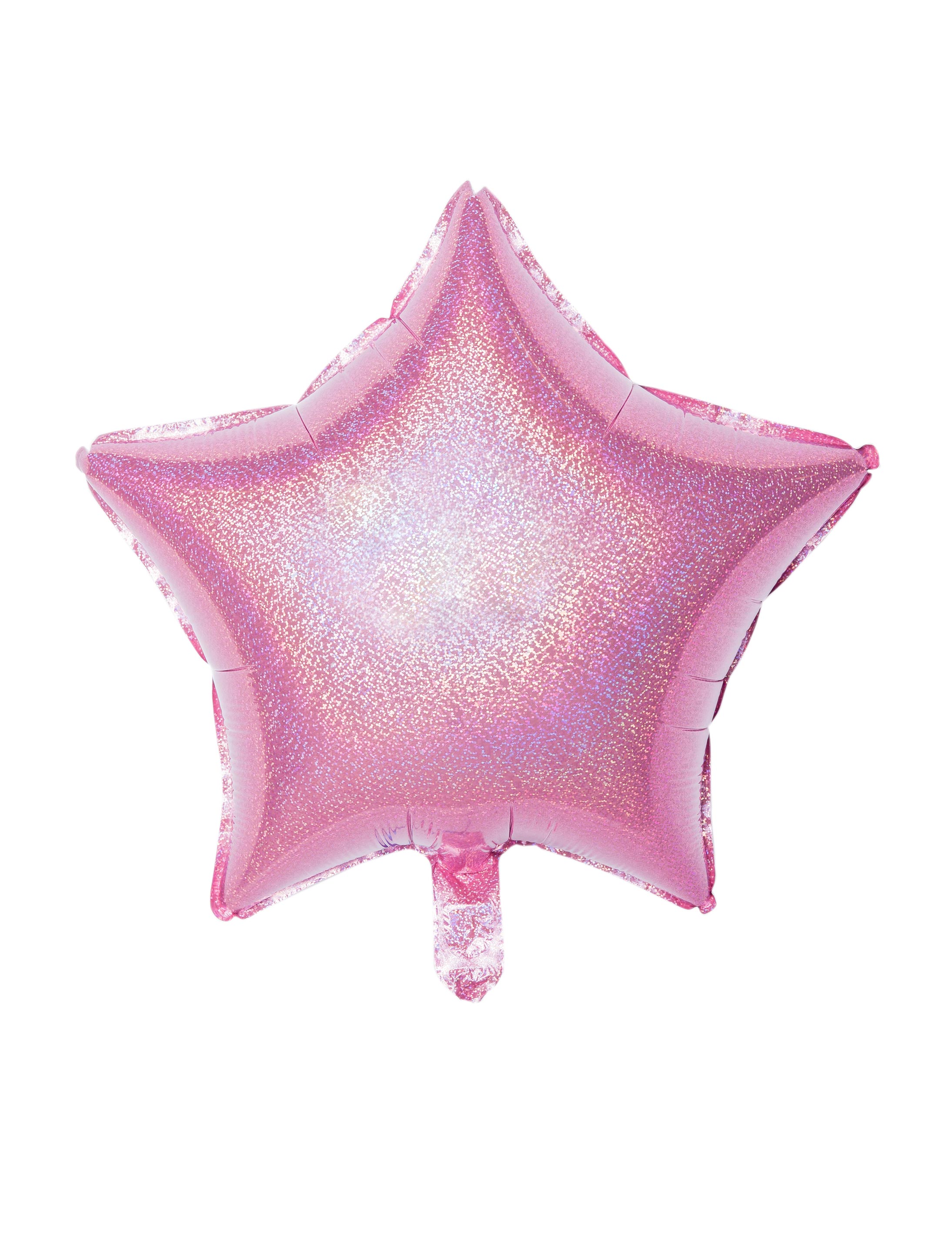 Folienballon Stern rosa/schimmernd S