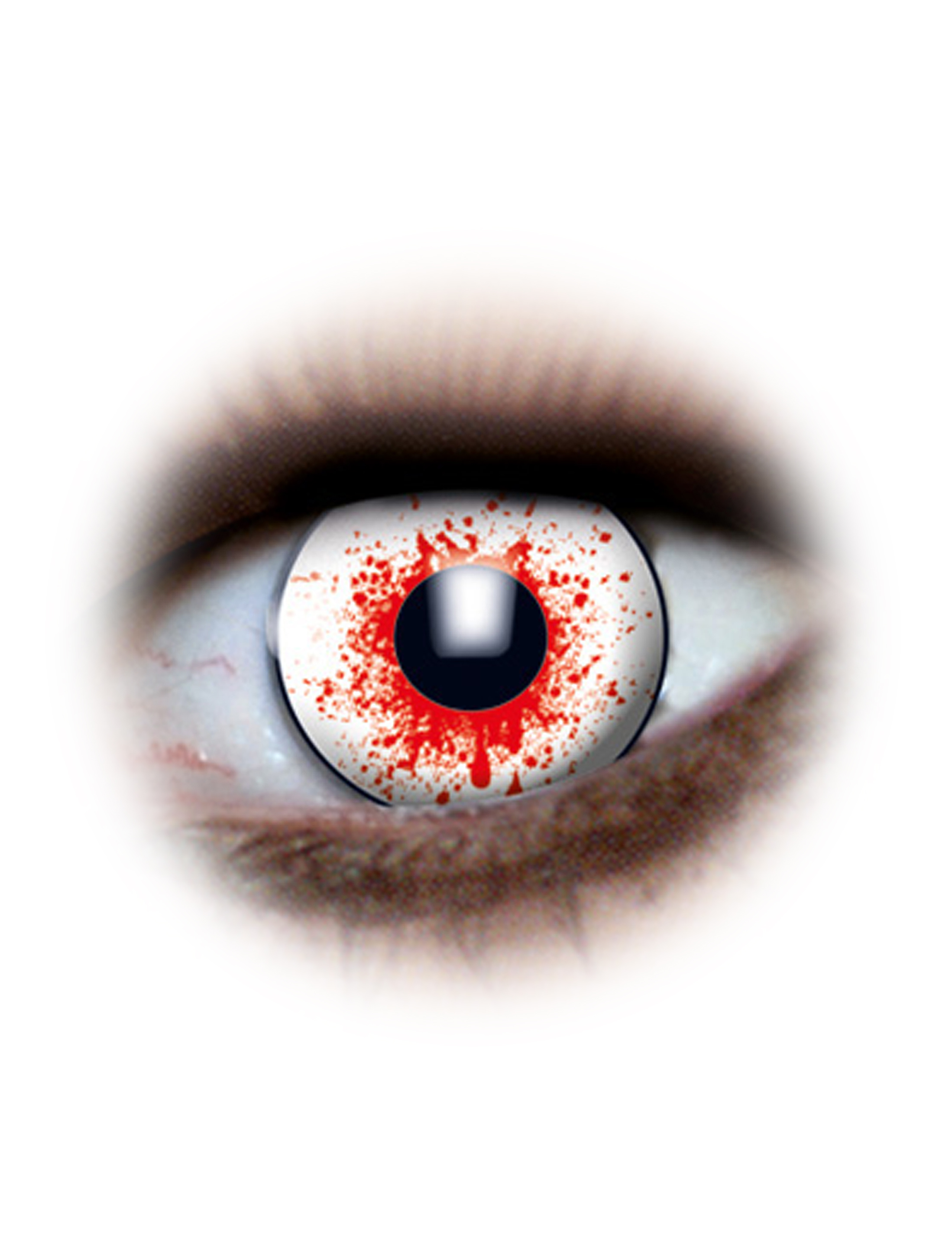 Kontaktlinse Bloodsplat rot/weiß -1.0 Dioptrien Kontaktlinse Bloodsplat rot/weiß -1.0 Dioptrien