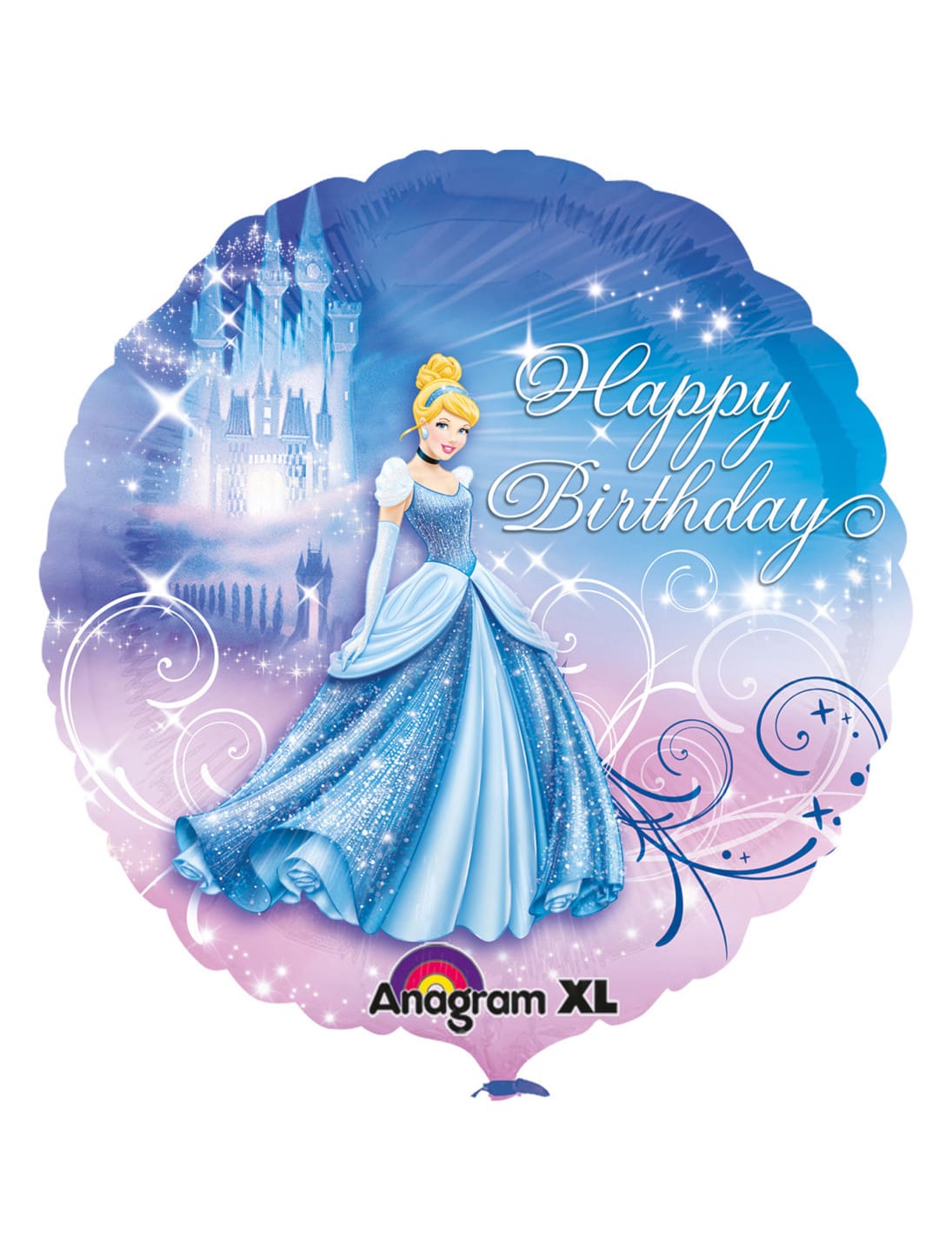 Folienballon Cinderella Happy Birthday S