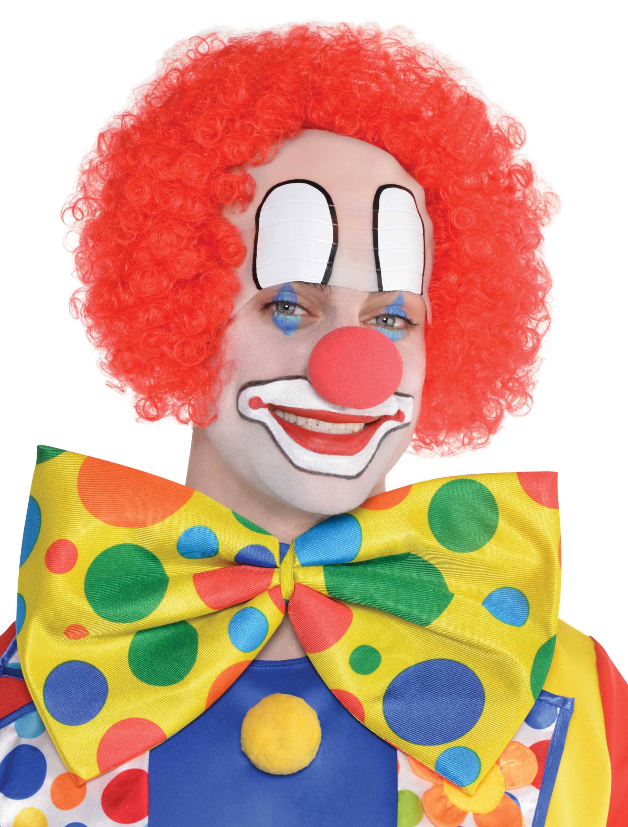Perücke Clown Halbglatze rot einfach Perücke Clown Halbglatze rot einfach