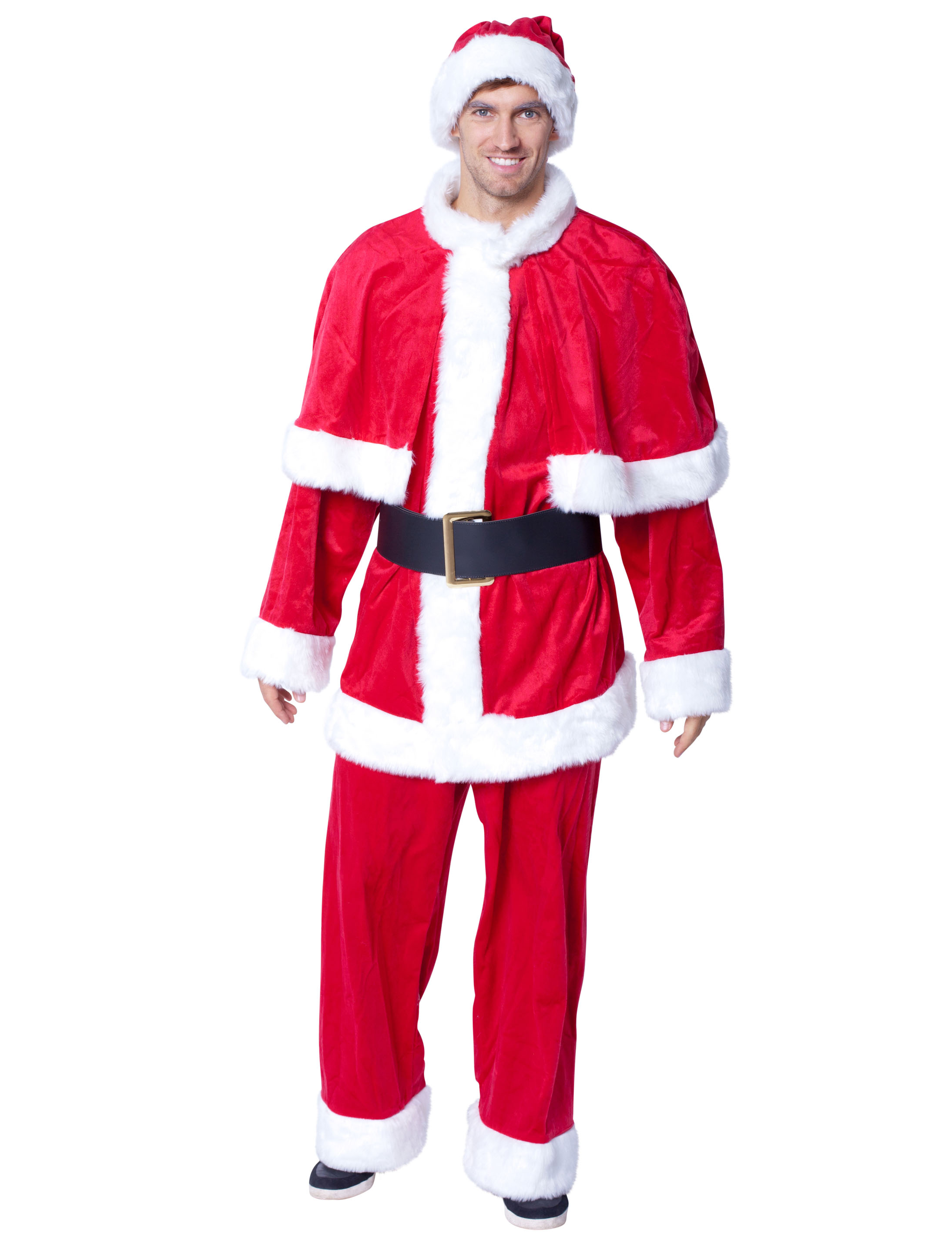 Weihnachtsmann Anzug Samt 4-tlg. rot/weiß 56-58 Herren Weihnachtsmann Anzug Samt 4-tlg. rot/weiß 56-58 Herren