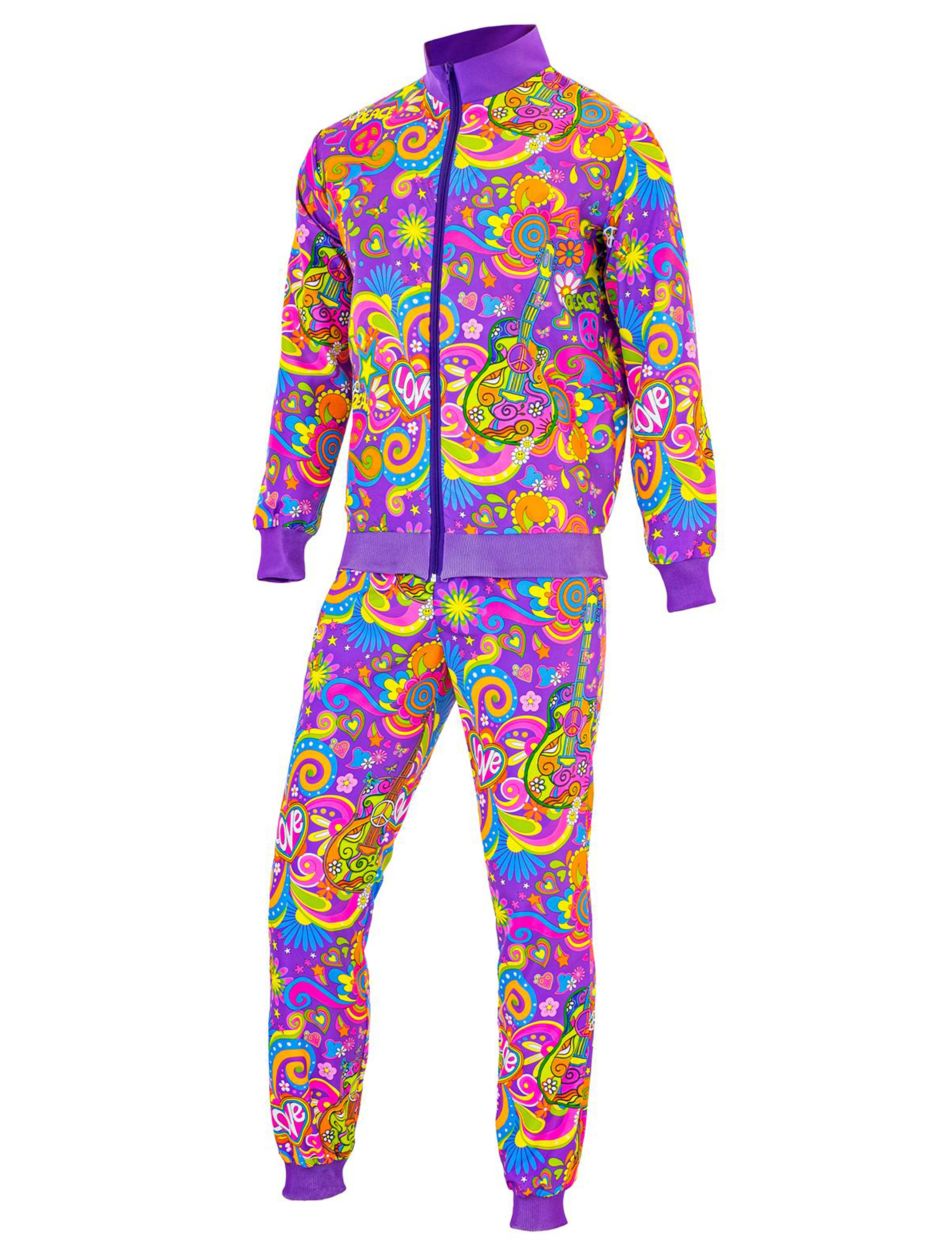 Jogginganzug Hippie Love Damen bunt XL Jogginganzug Hippie Love Damen bunt XL