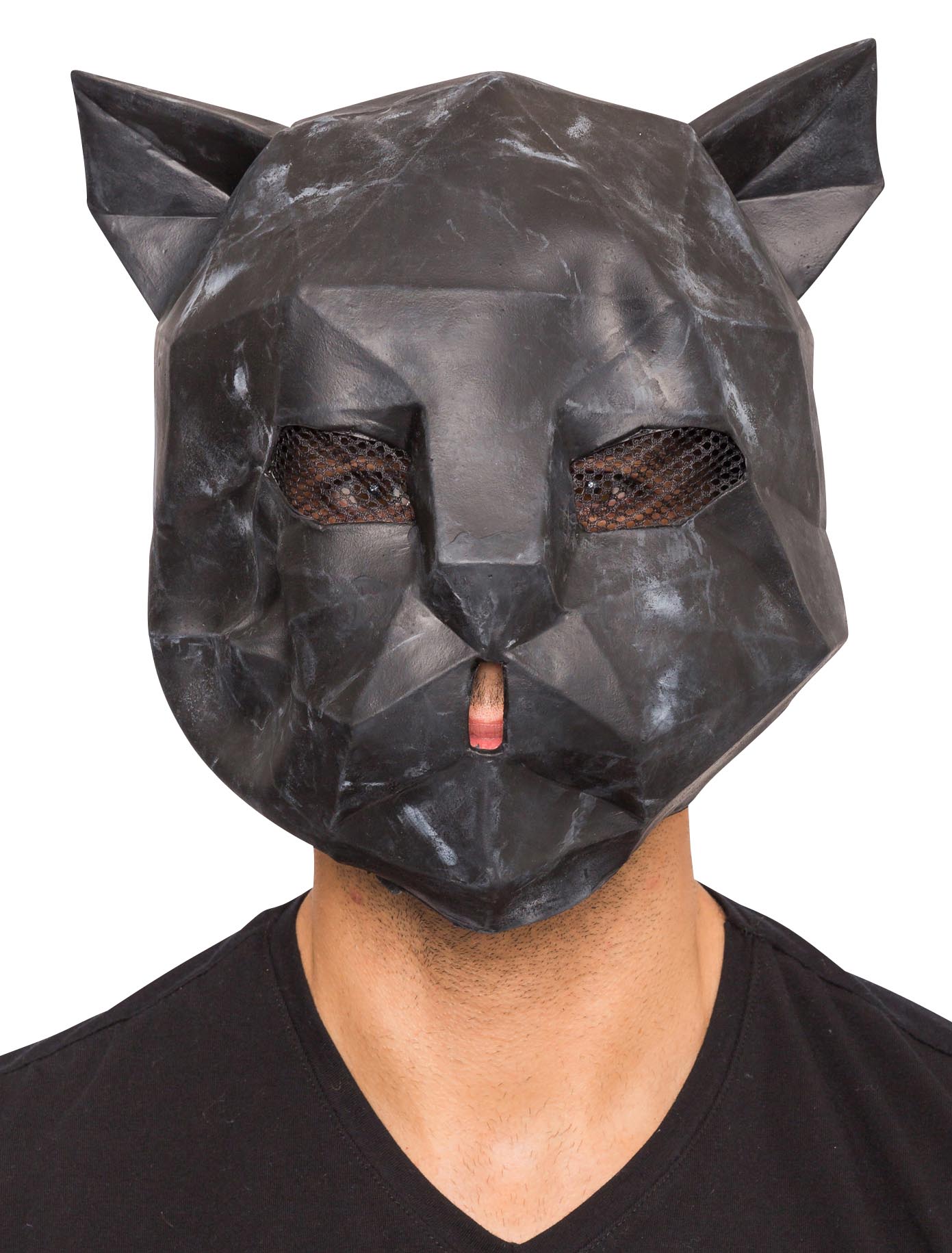rand Hubert Hudson Donker worden Latexmaske schwarze Katze für Karneval & Fasching kaufen » Deiters