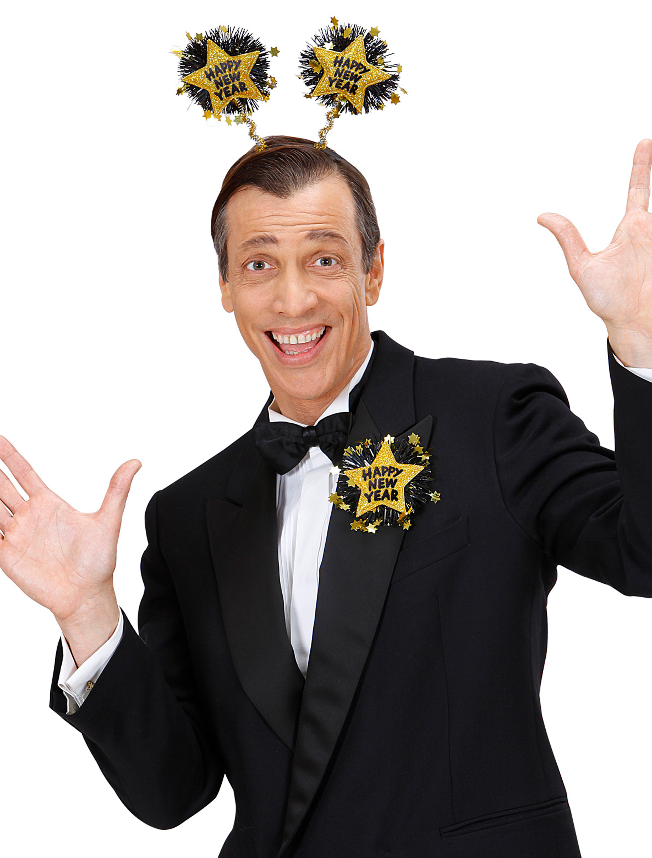 Anstecker Happy New Year gold Anstecker Happy New Year gold