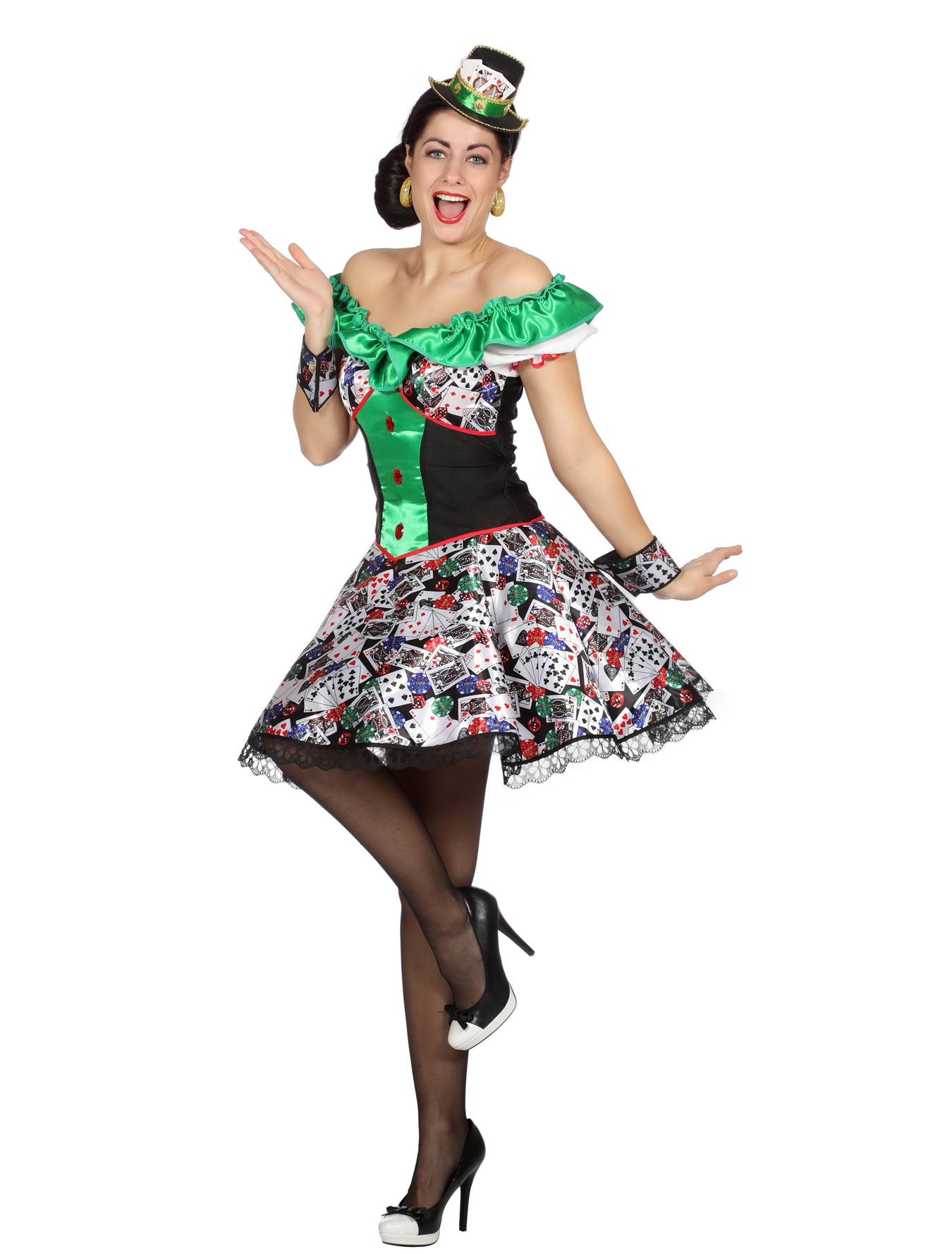Kleid Casino Damen Damen bunt 40
