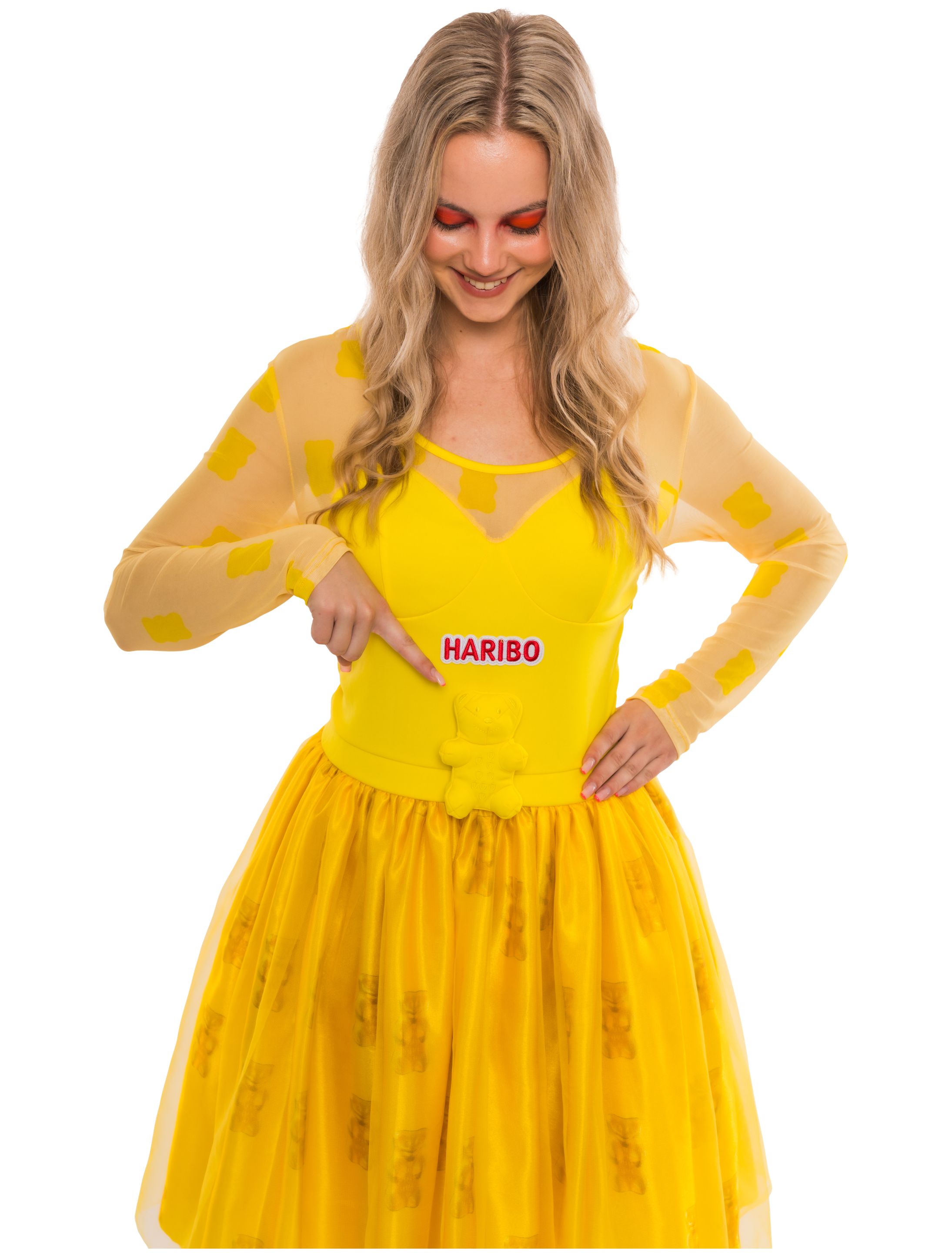 Kleid HARIBO Goldbären Damen gelb XS Kleid HARIBO Goldbären Damen gelb XS