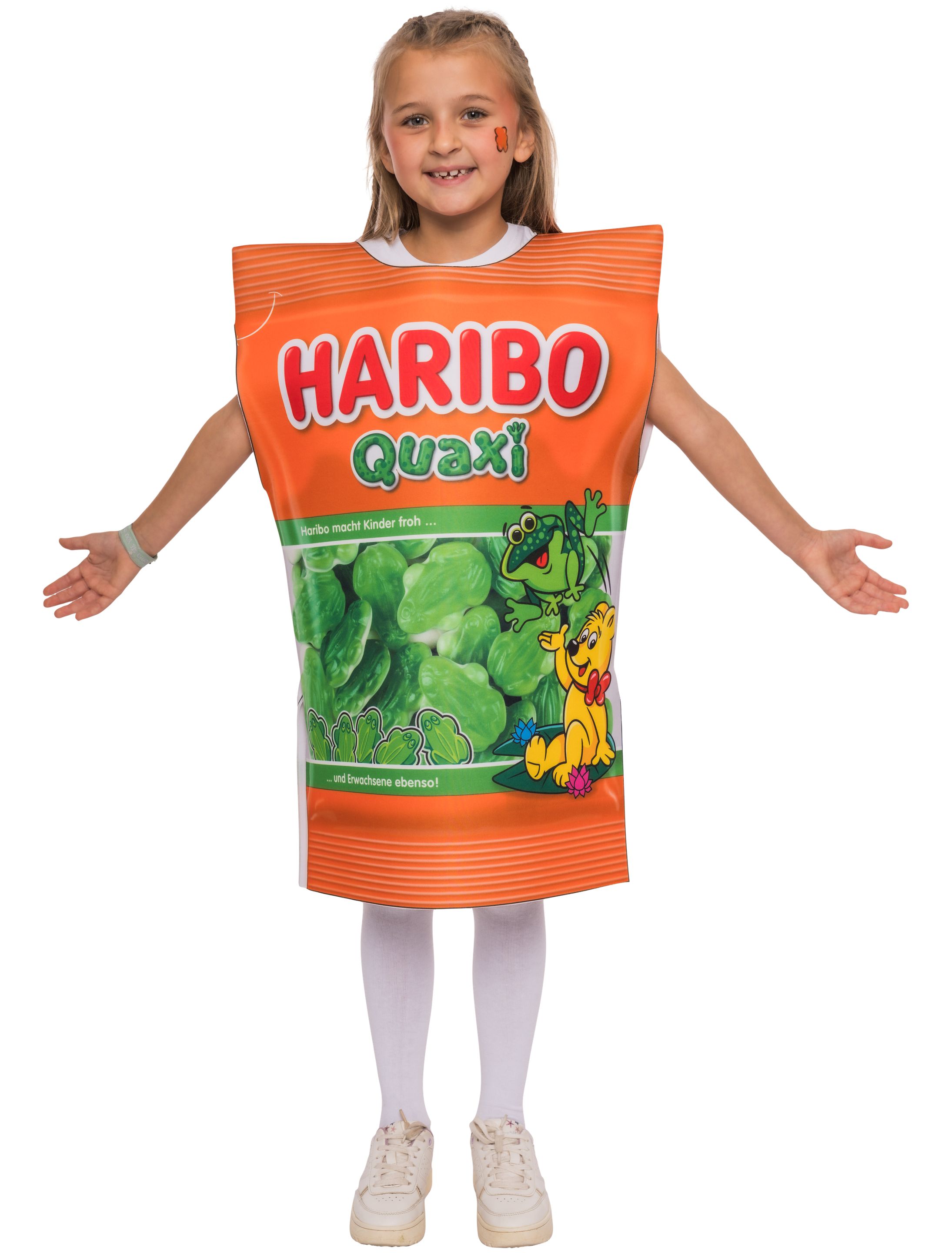 Kostüm HARIBO Quaxi Kinder weiß/grün one size