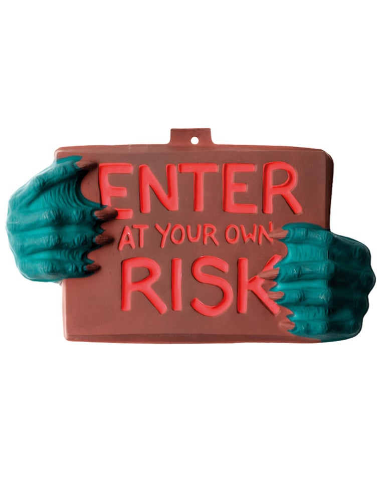 Deko-Schild ENTER AT YOUR OWN RISK Deko-Schild ENTER AT YOUR OWN RISK
