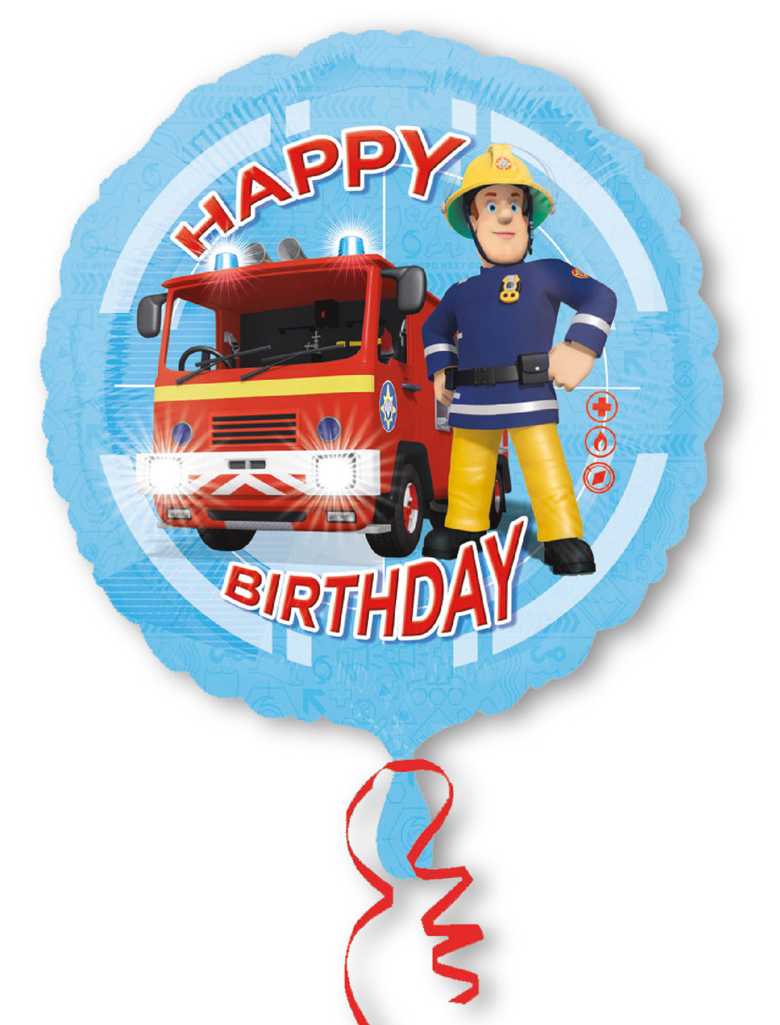 Folienballon Feuerwehrmann Sam Happy Birthday S
