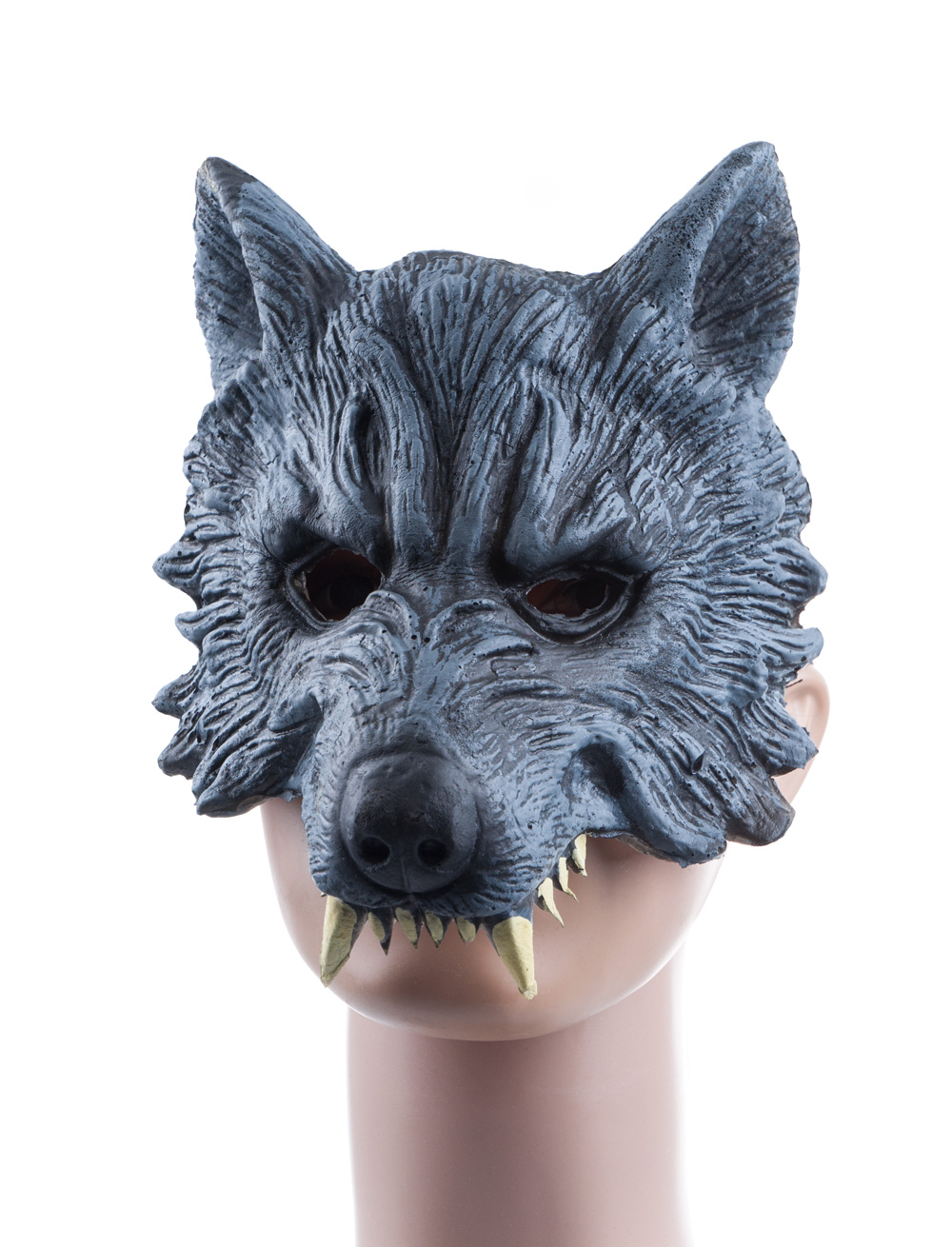 Halbmaske Wolf grau 