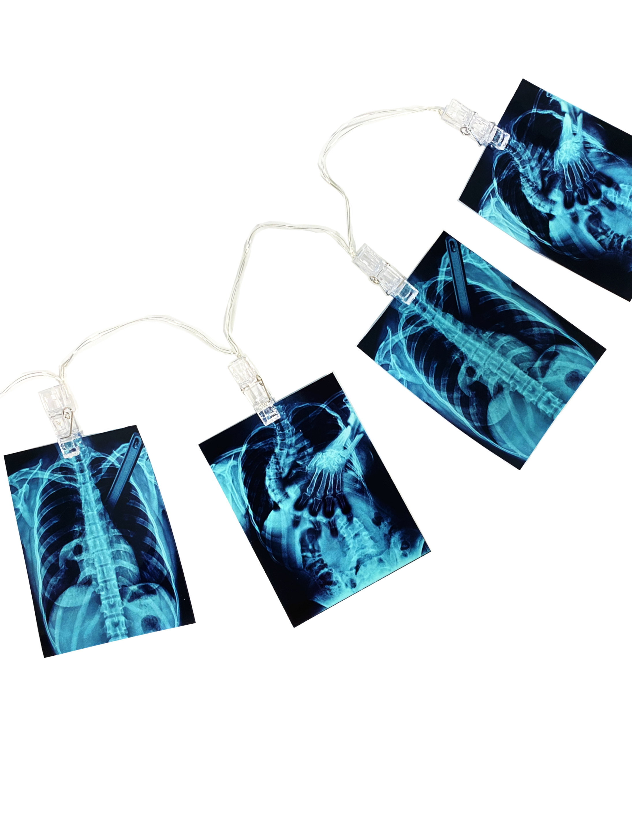 LED Girlande Röntgenbilder mit Skeletten