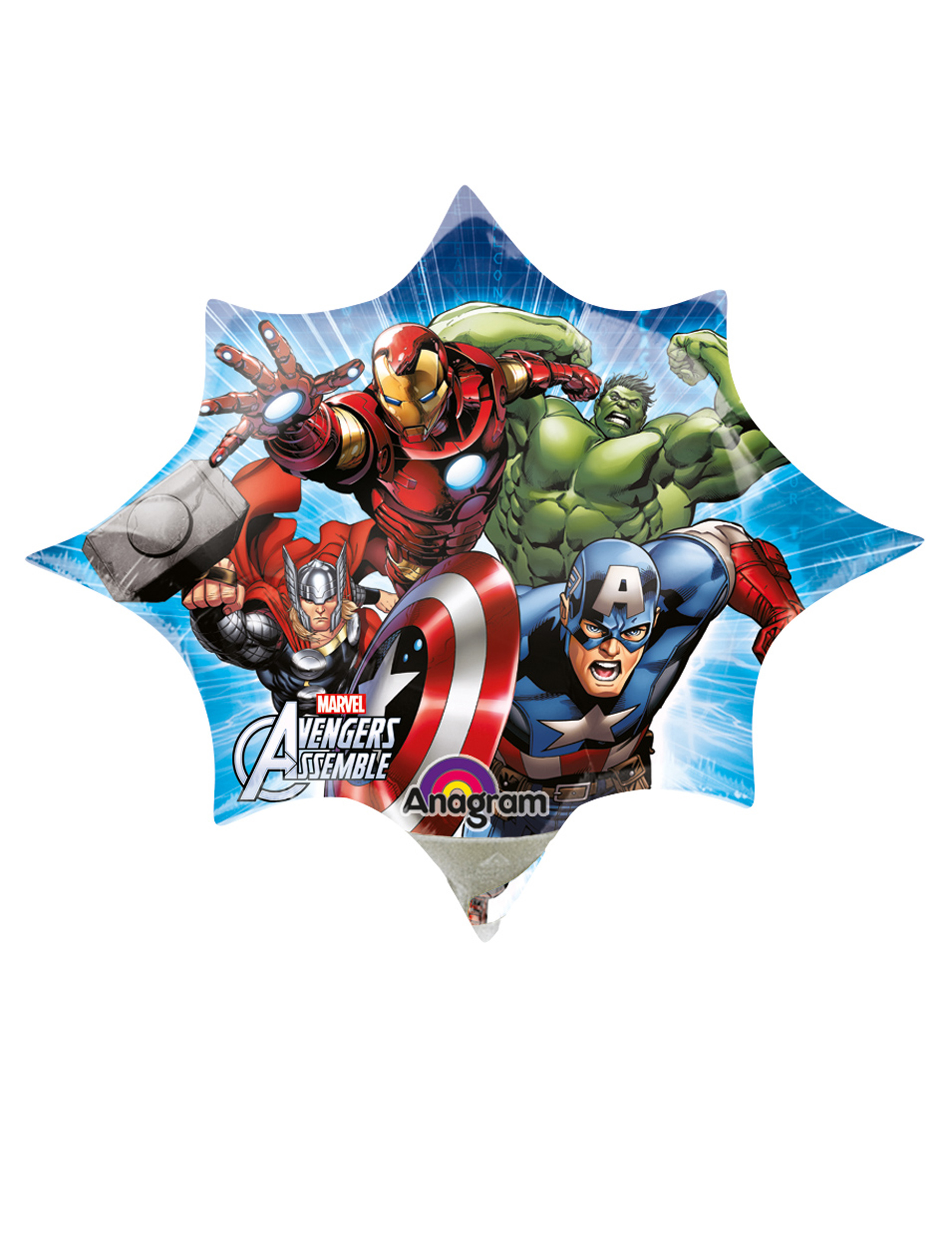 Folienballon Avengers Assemble nur für Luft geeignet