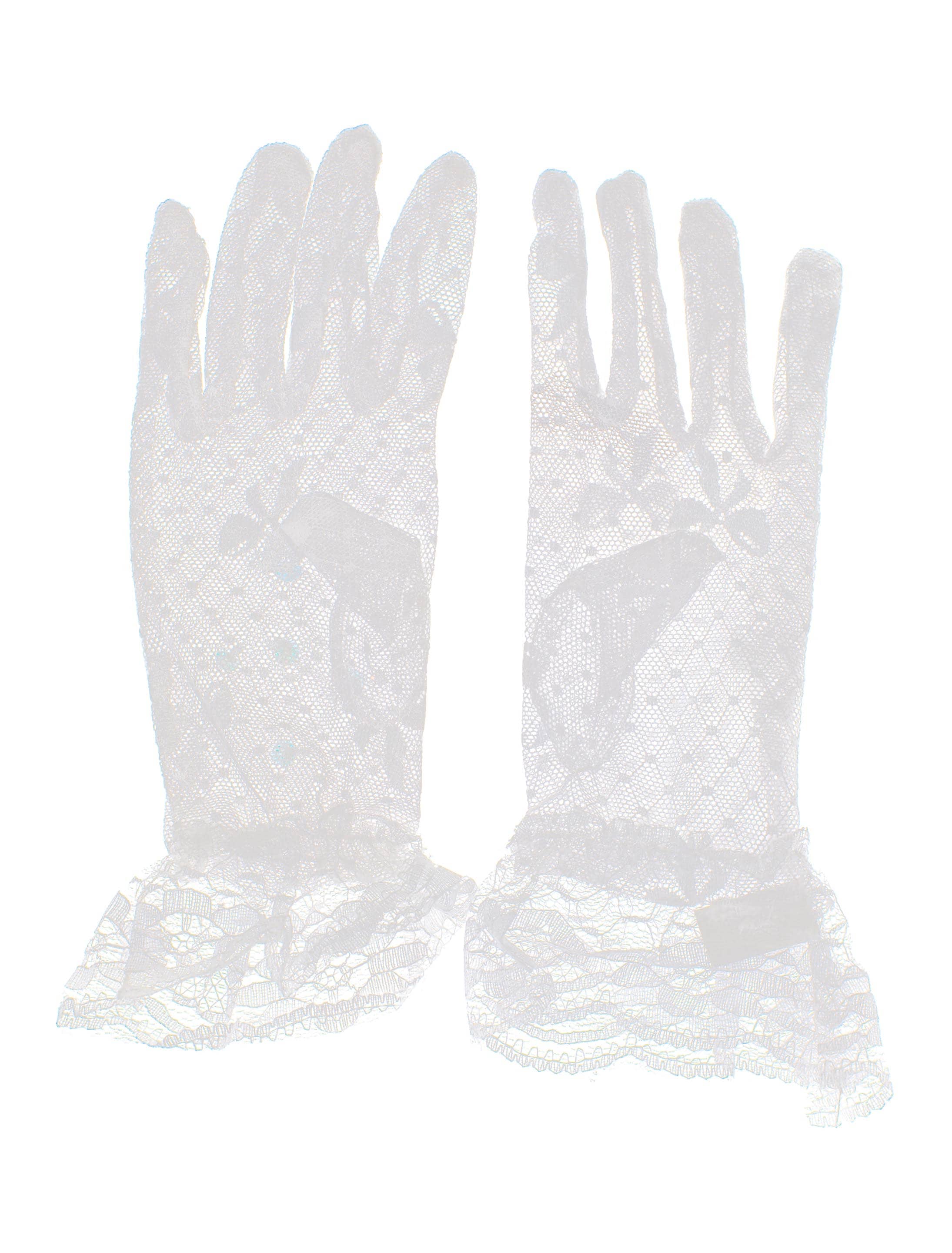 Handschuhe mit Spitze weiß