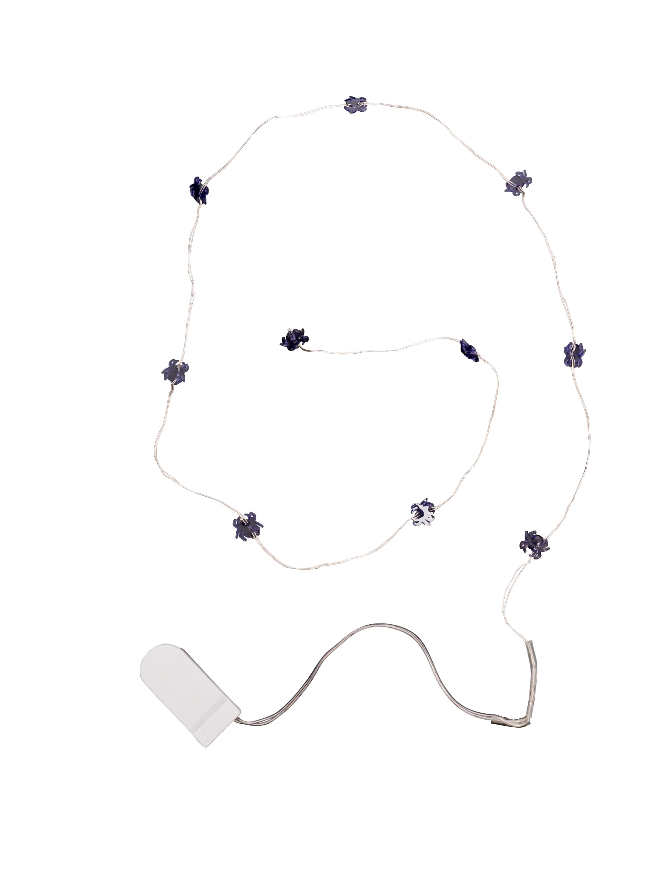 LED Lichterkette Spinnen 1m lila
