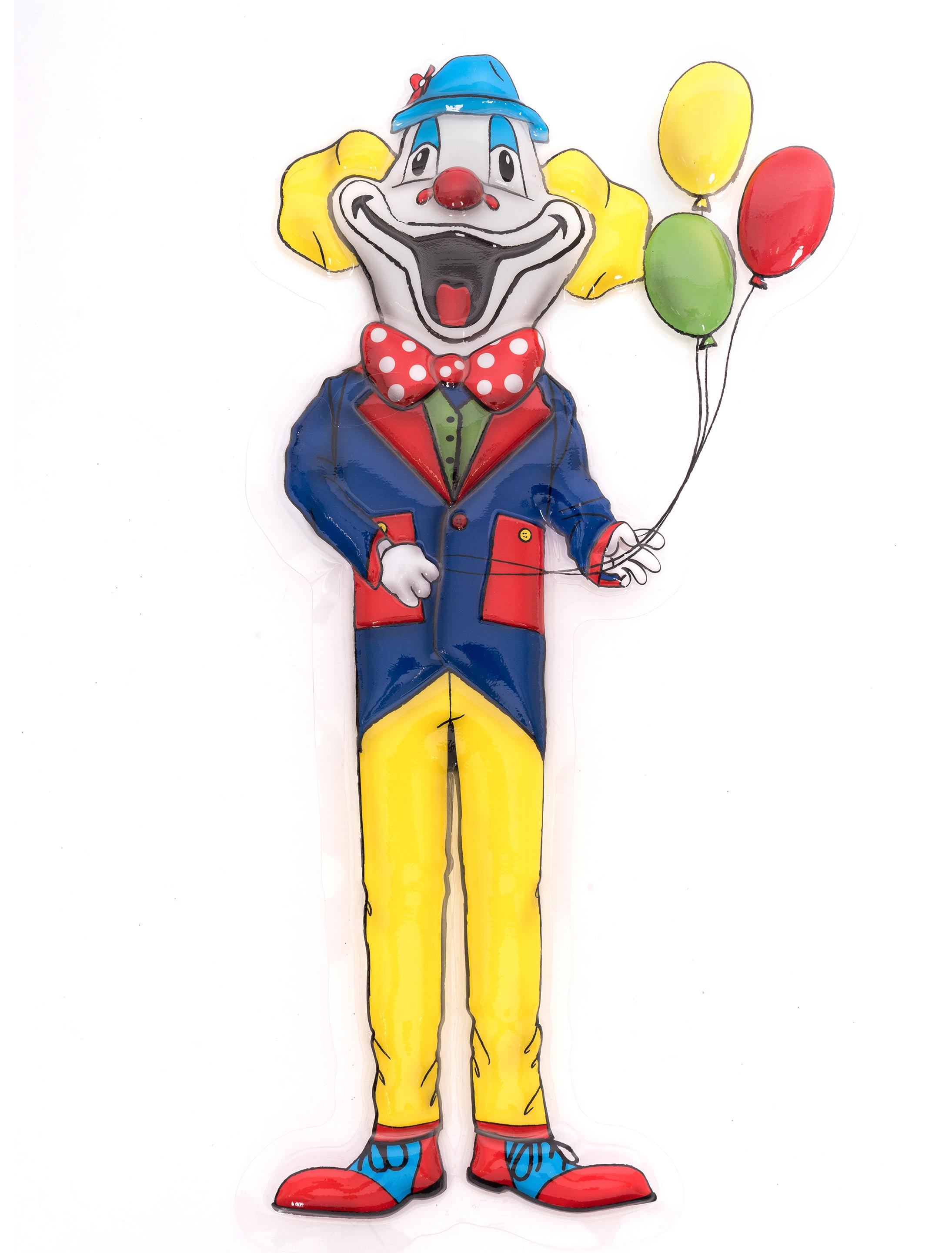 3D Clown Wandbild Für Karneval & Kindergeburtstag – Bunt, Ca. 30 Cm Hoch – Lustige Party-Deko