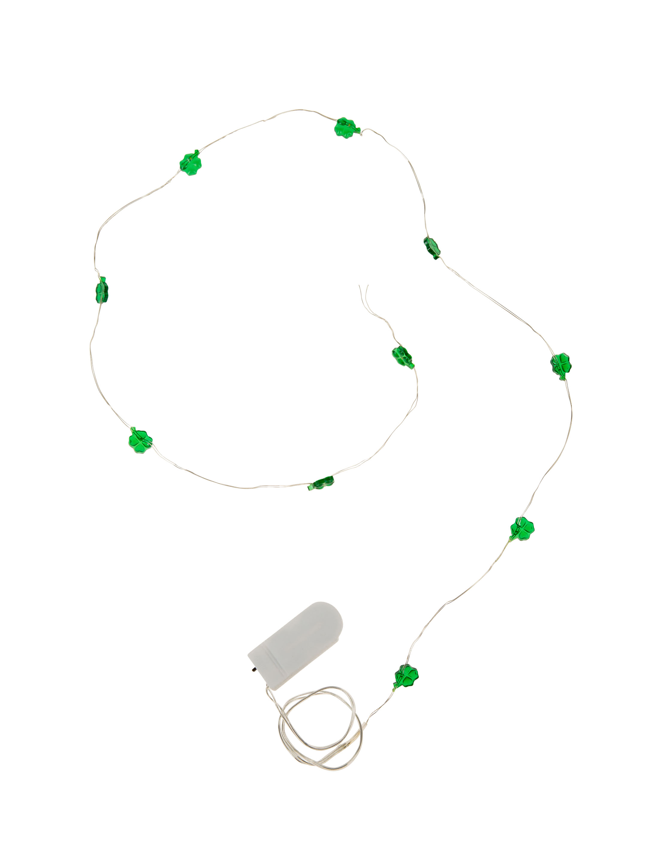 LED Lichterkette Kleeblatt grün 1m