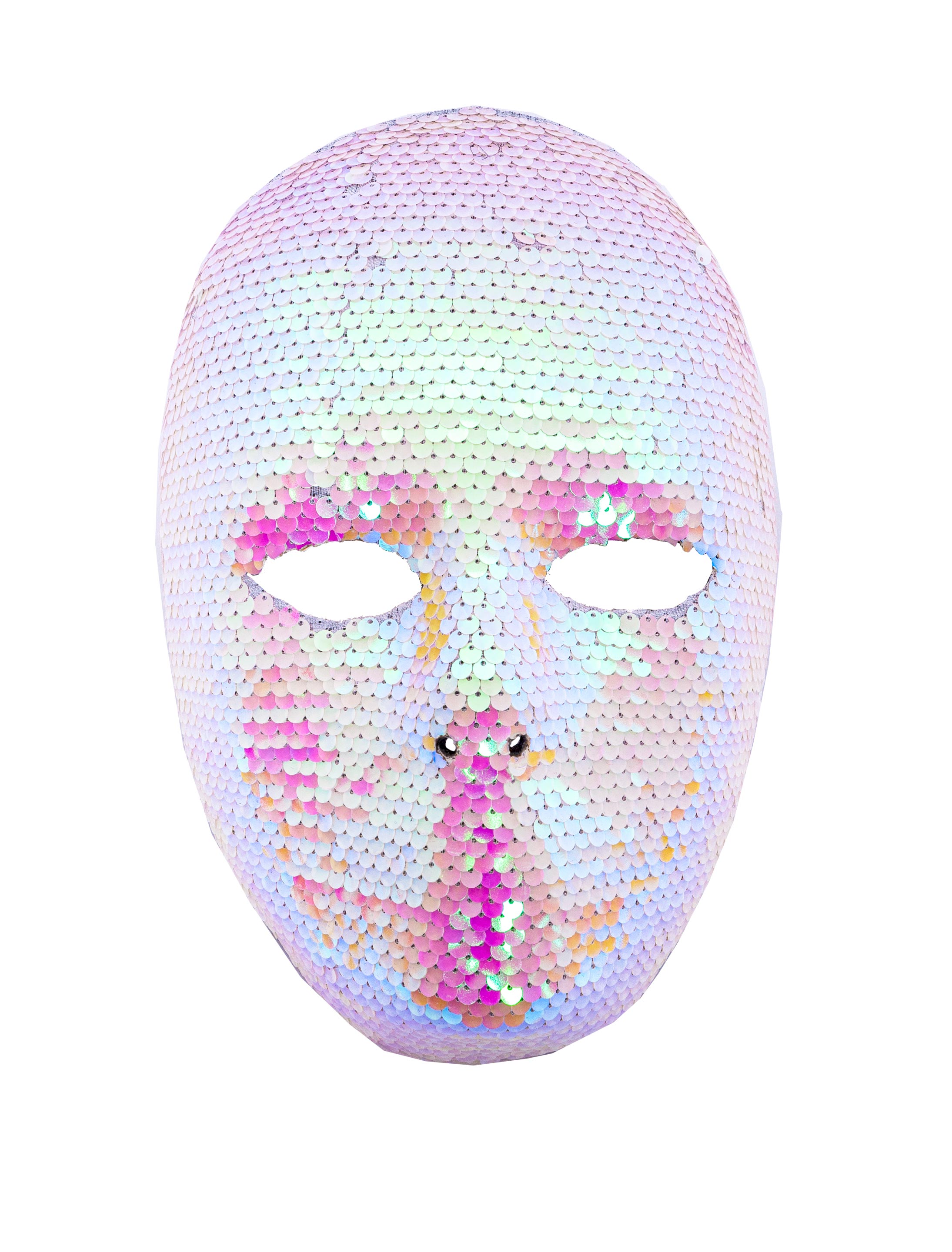 Maske Pailletten pink