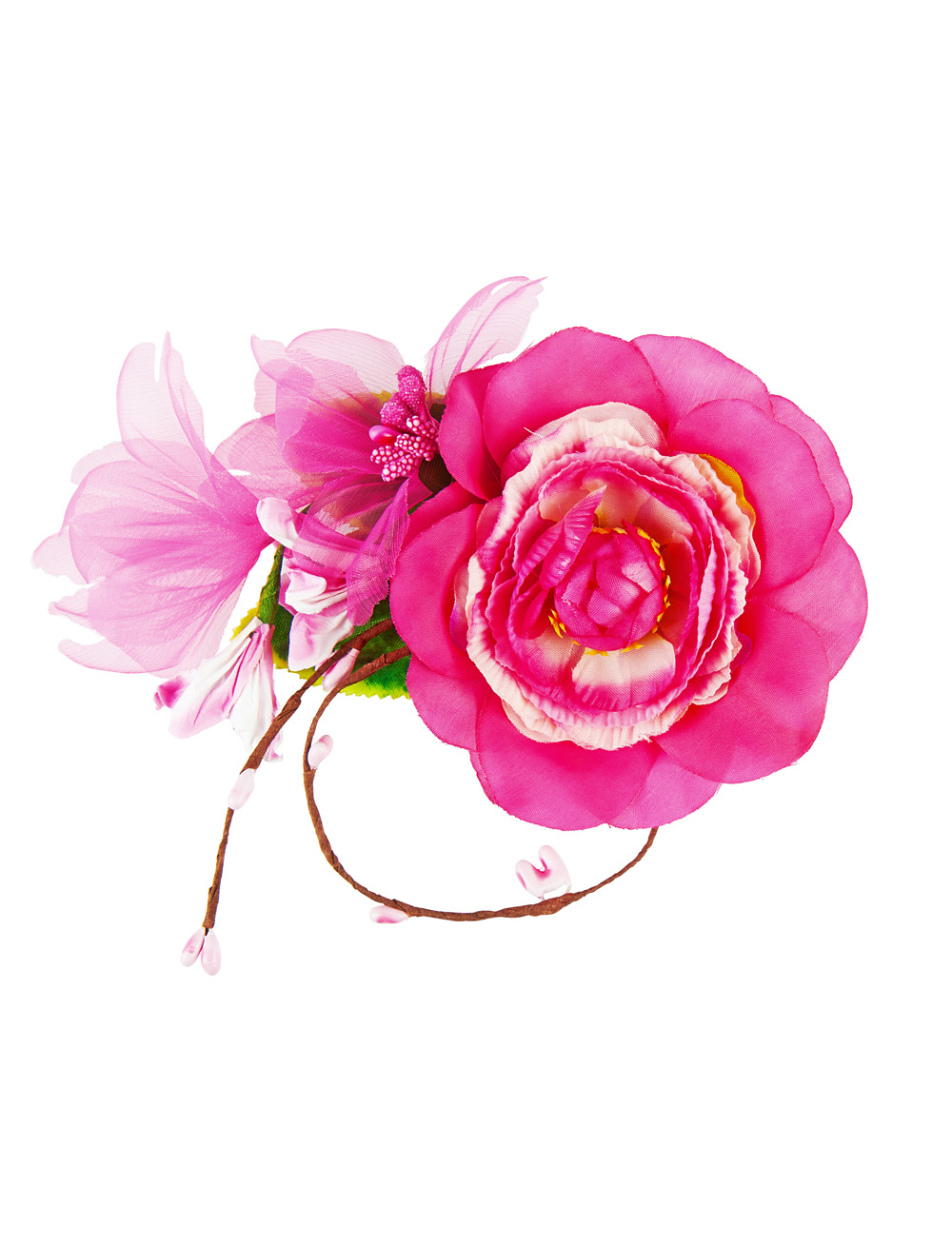 Haarklammer Blume 10cm rosa
