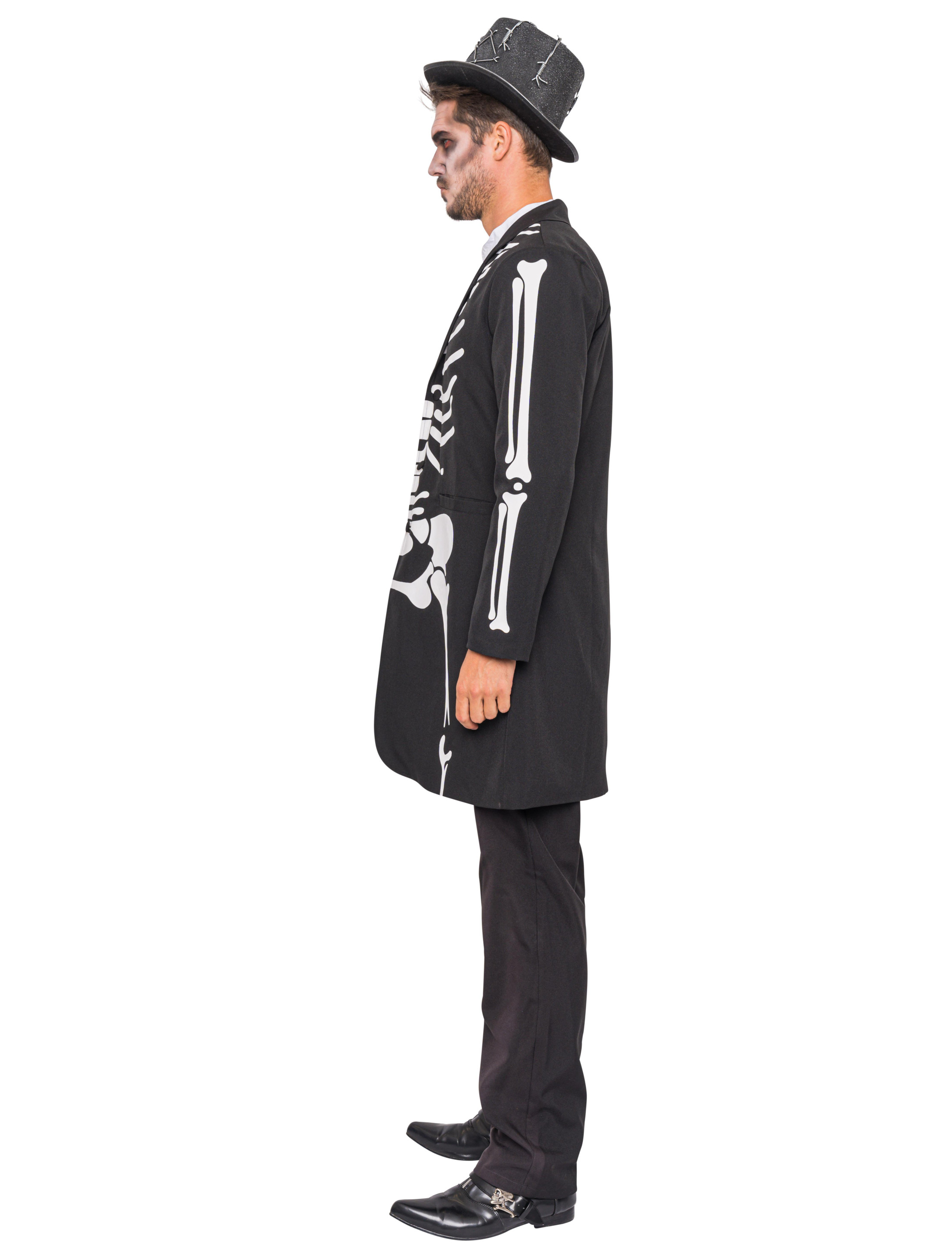 Mantel Skelett Herren schwarz/weiß XL Mantel Skelett Herren schwarz/weiß XL