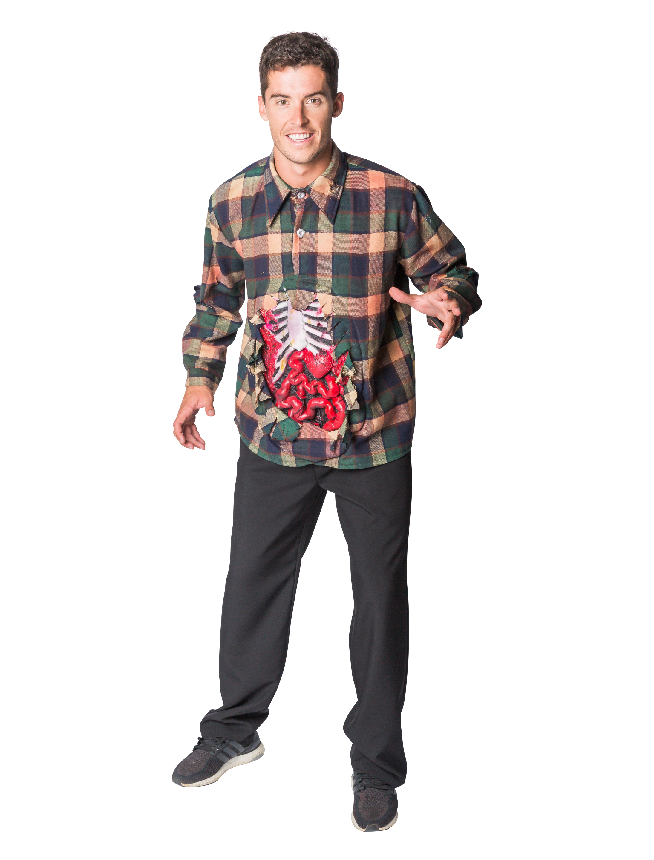 Hemd Zombie mit offenem Bauch M