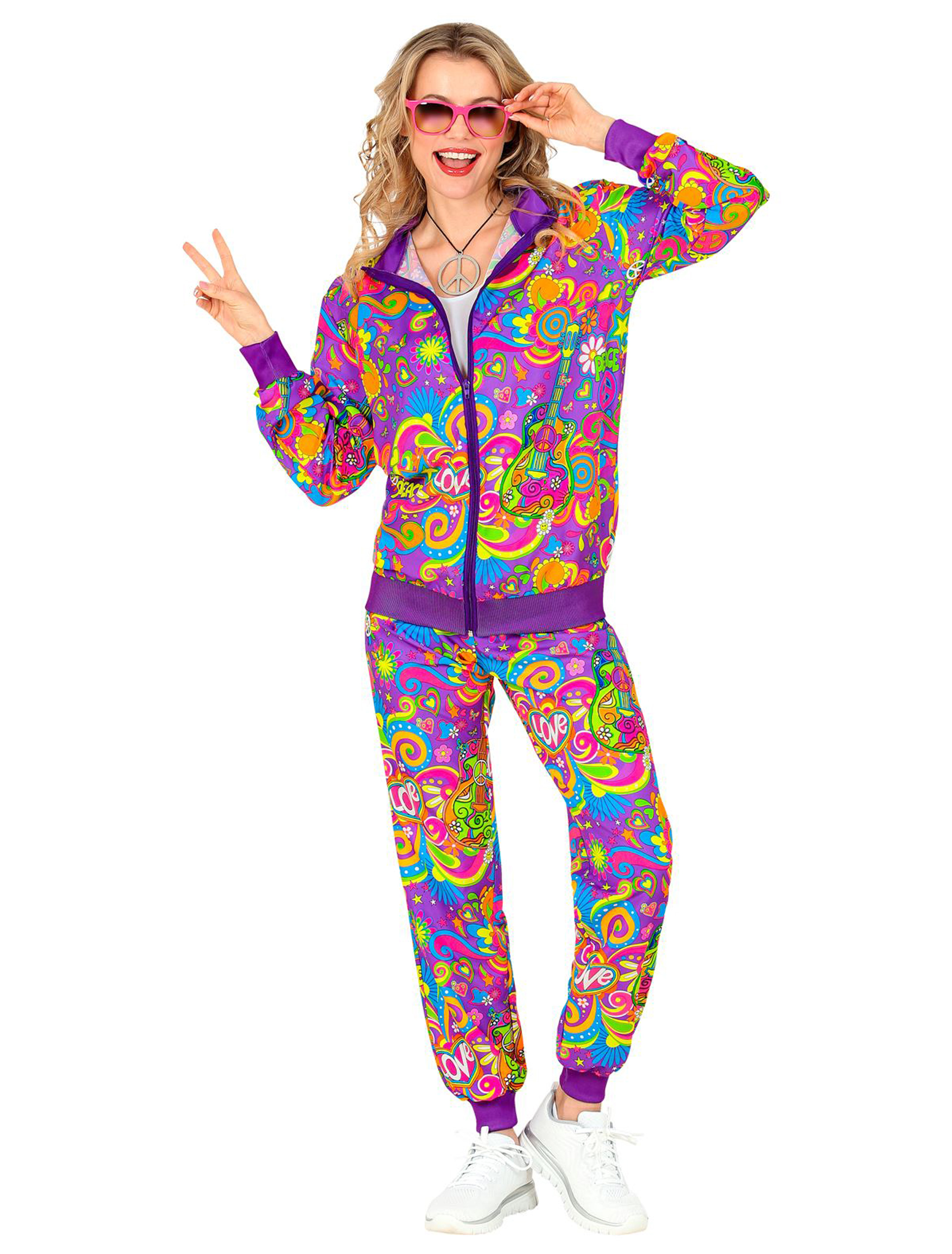 Jogginganzug Hippie Love Damen bunt XL Jogginganzug Hippie Love Damen bunt XL
