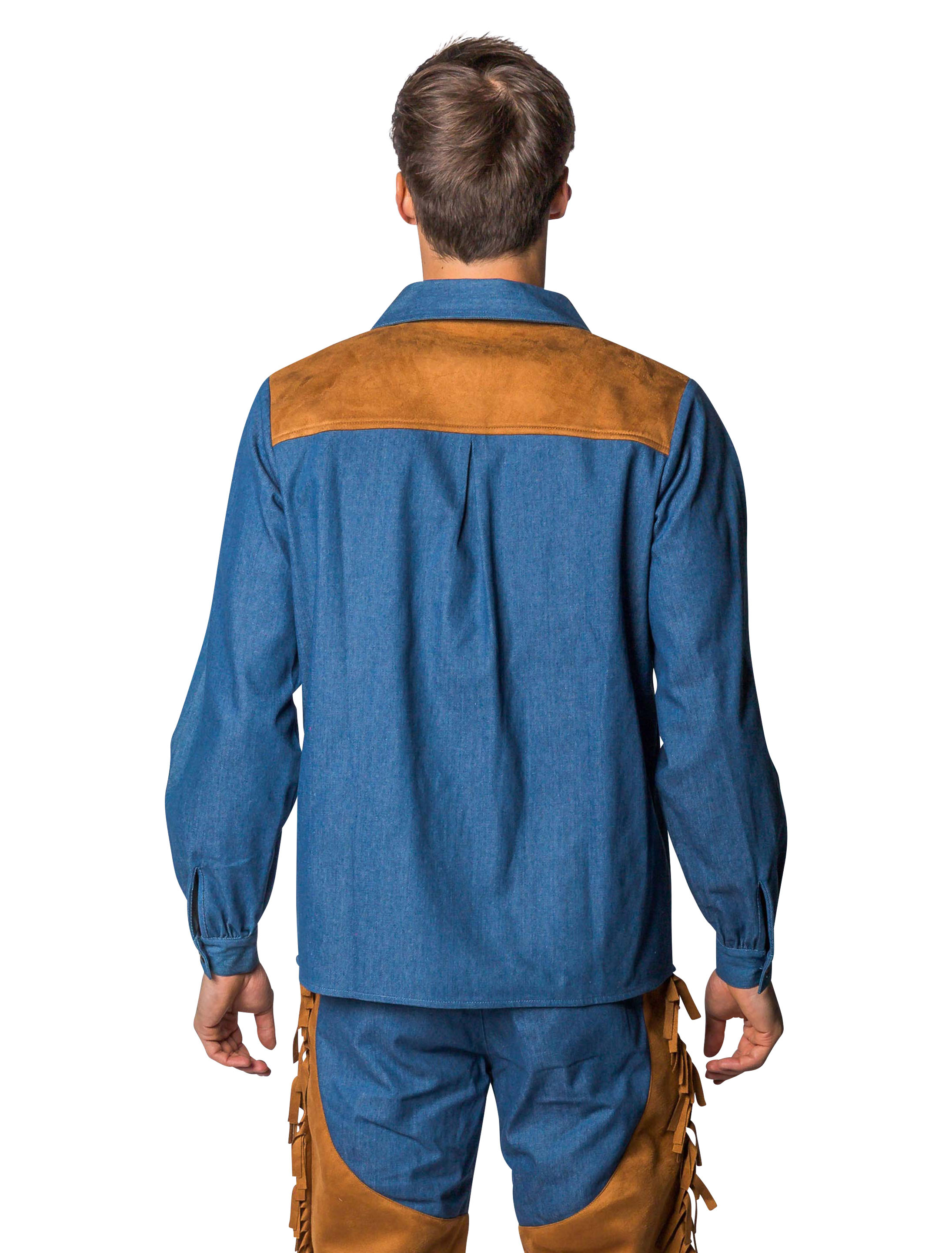 Hemd Cowboy Herren dunkelblau XL