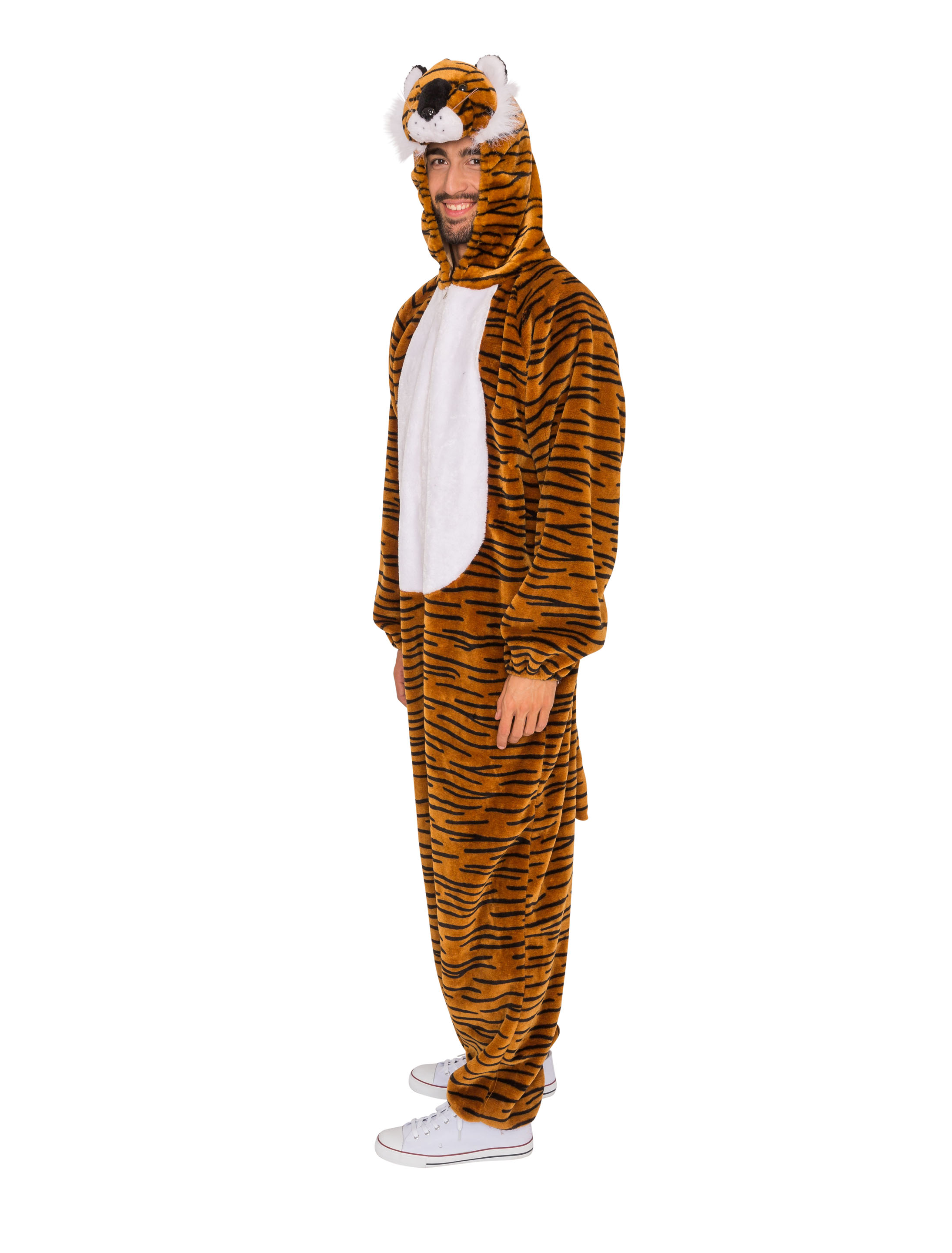 Overall Plüsch Tiger Herren schwarz/braun 56-58 Overall Plüsch Tiger Herren schwarz/braun 56-58