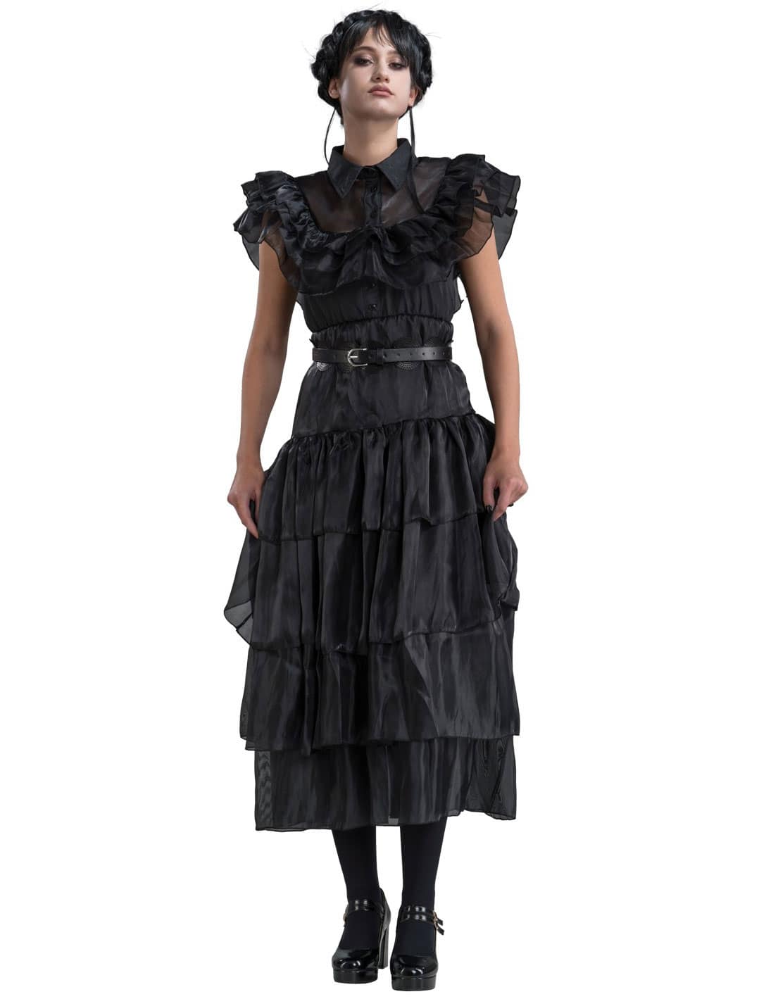 Kleid Wednesday Addams Damen schwarz S