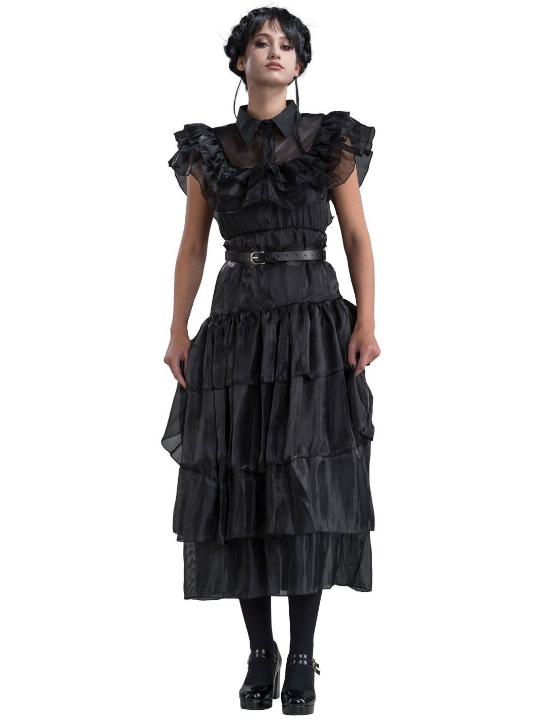 Kleid Wednesday Addams Damen schwarz S Kleid Wednesday Addams Damen schwarz S