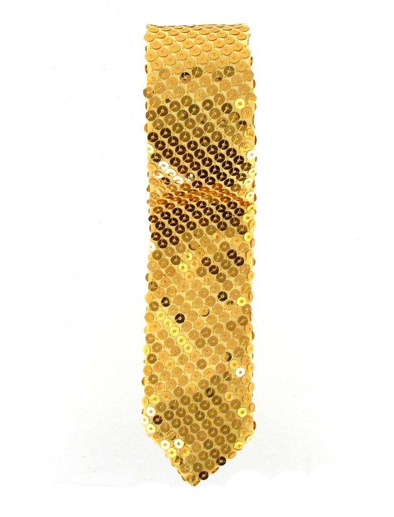 Krawatte Pailletten gold