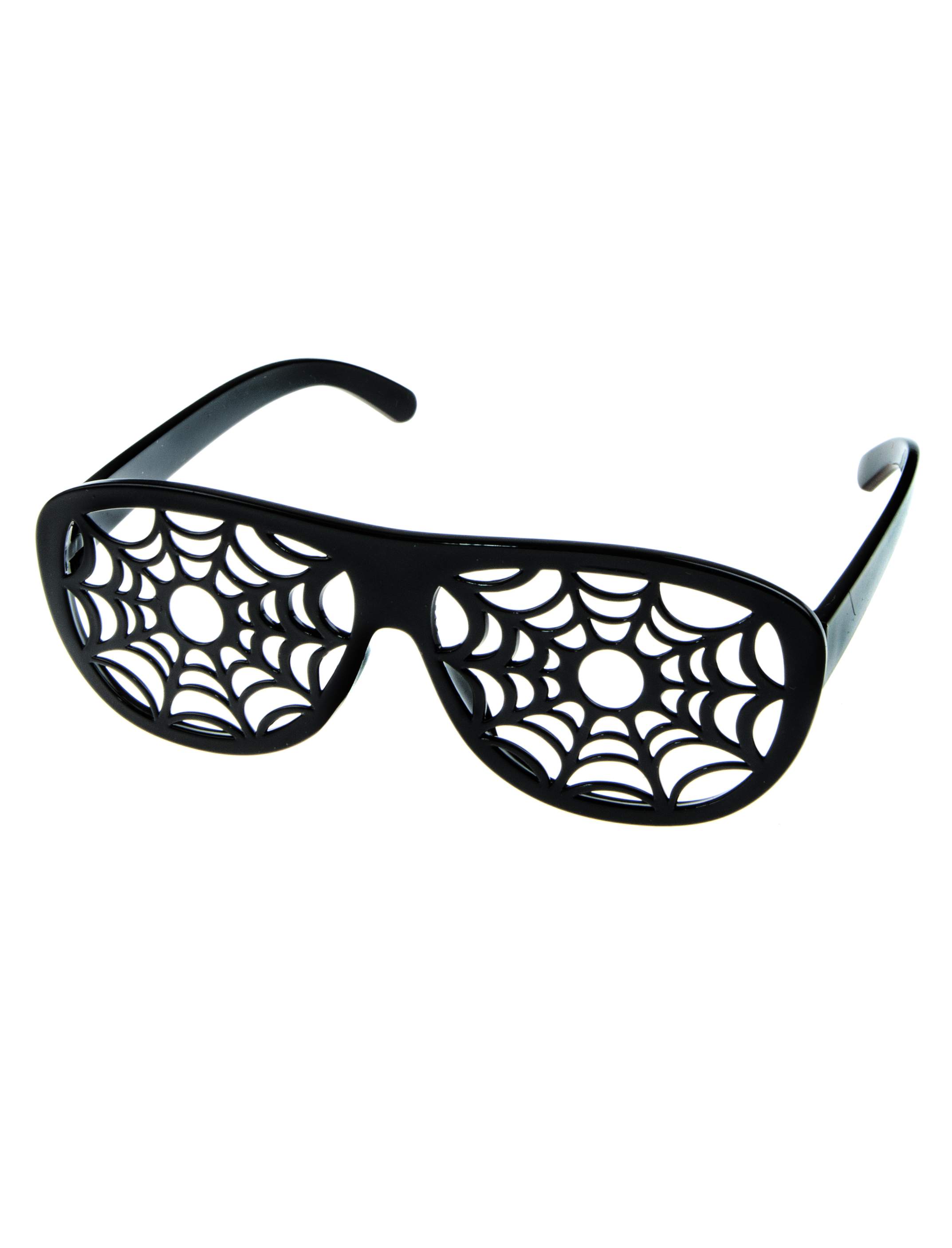 Brille Spinnennetz schwarz