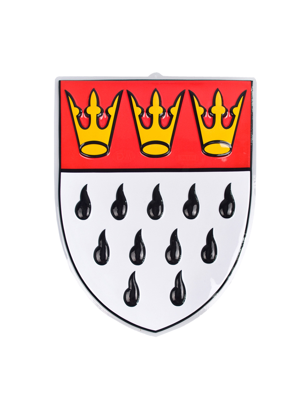 Wanddeko Wappen rot 30x30cm