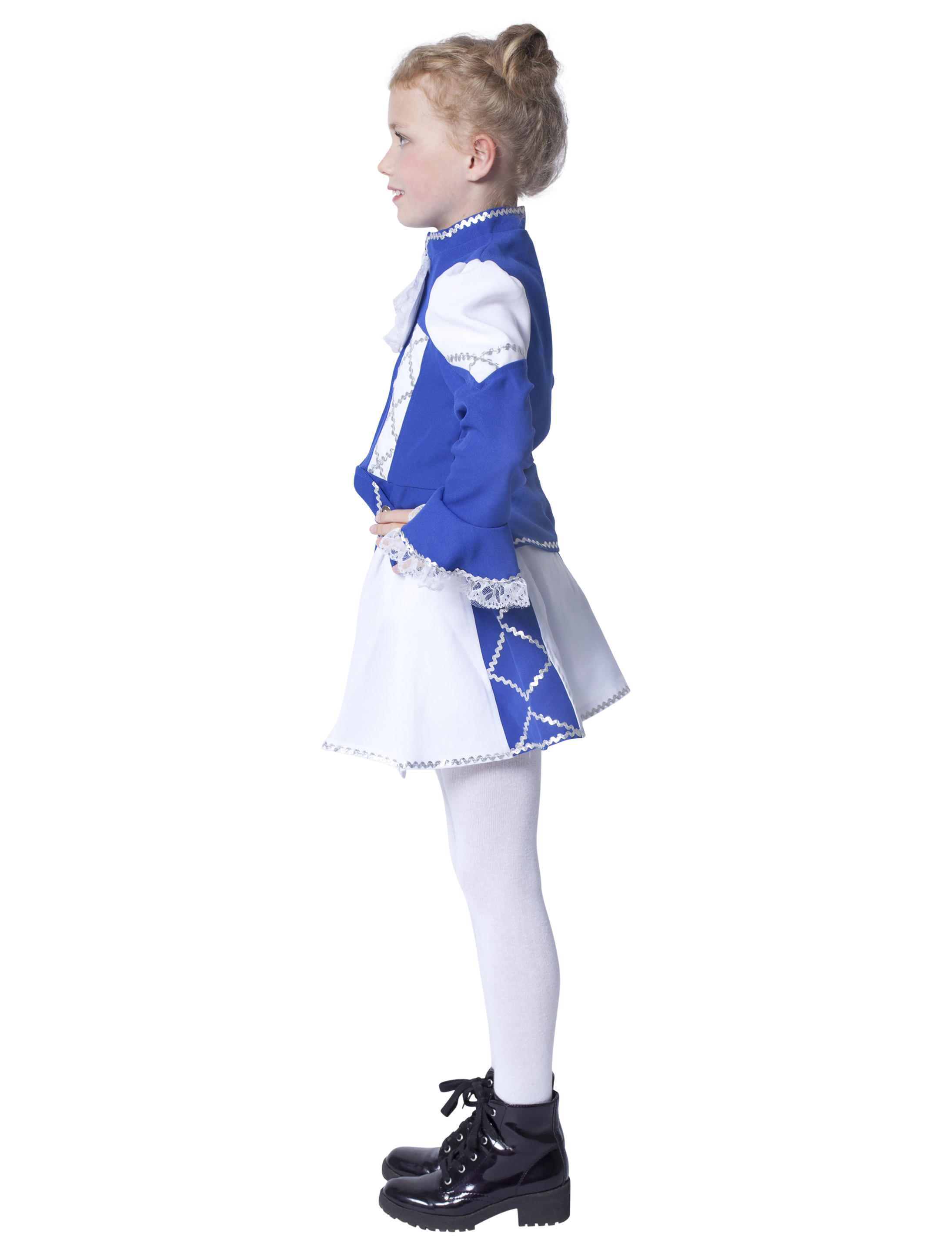 Tanzmariechen Kinder 2-tlg. blau/weiß 152