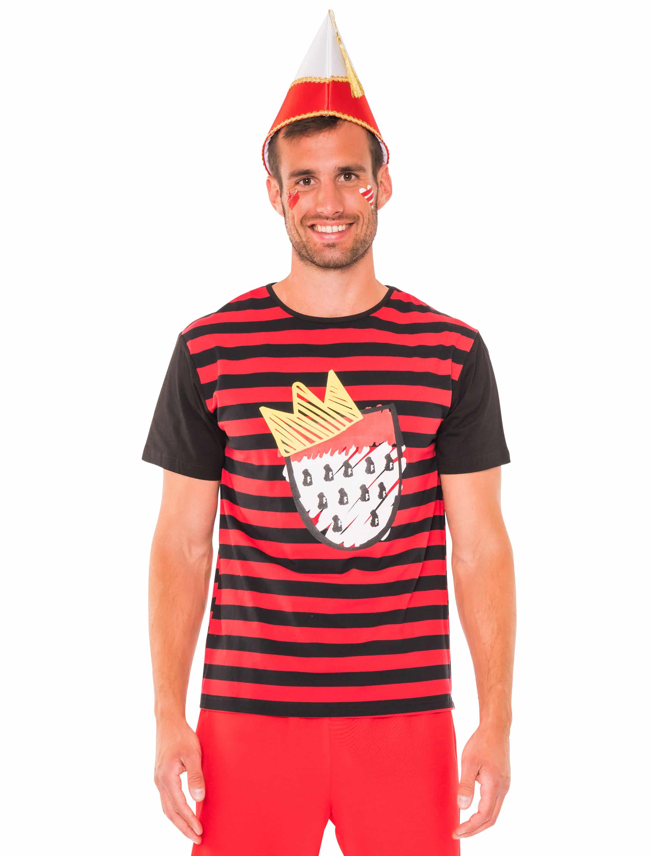 T-Shirt Köln Herren mit Wappen schwarz/rot M