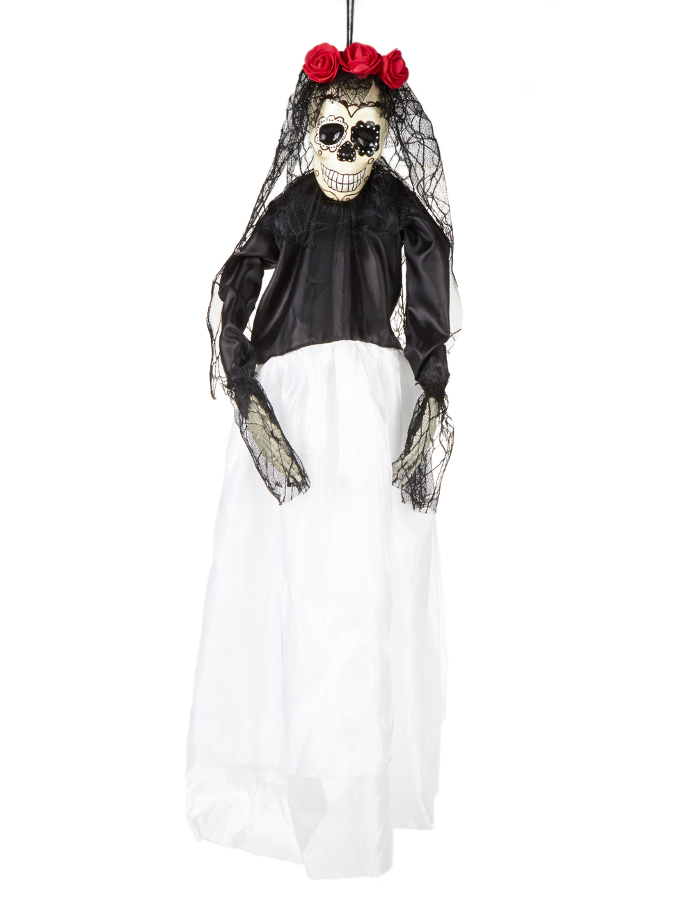 Skelett im Kleid zum Aufhängen 90cm