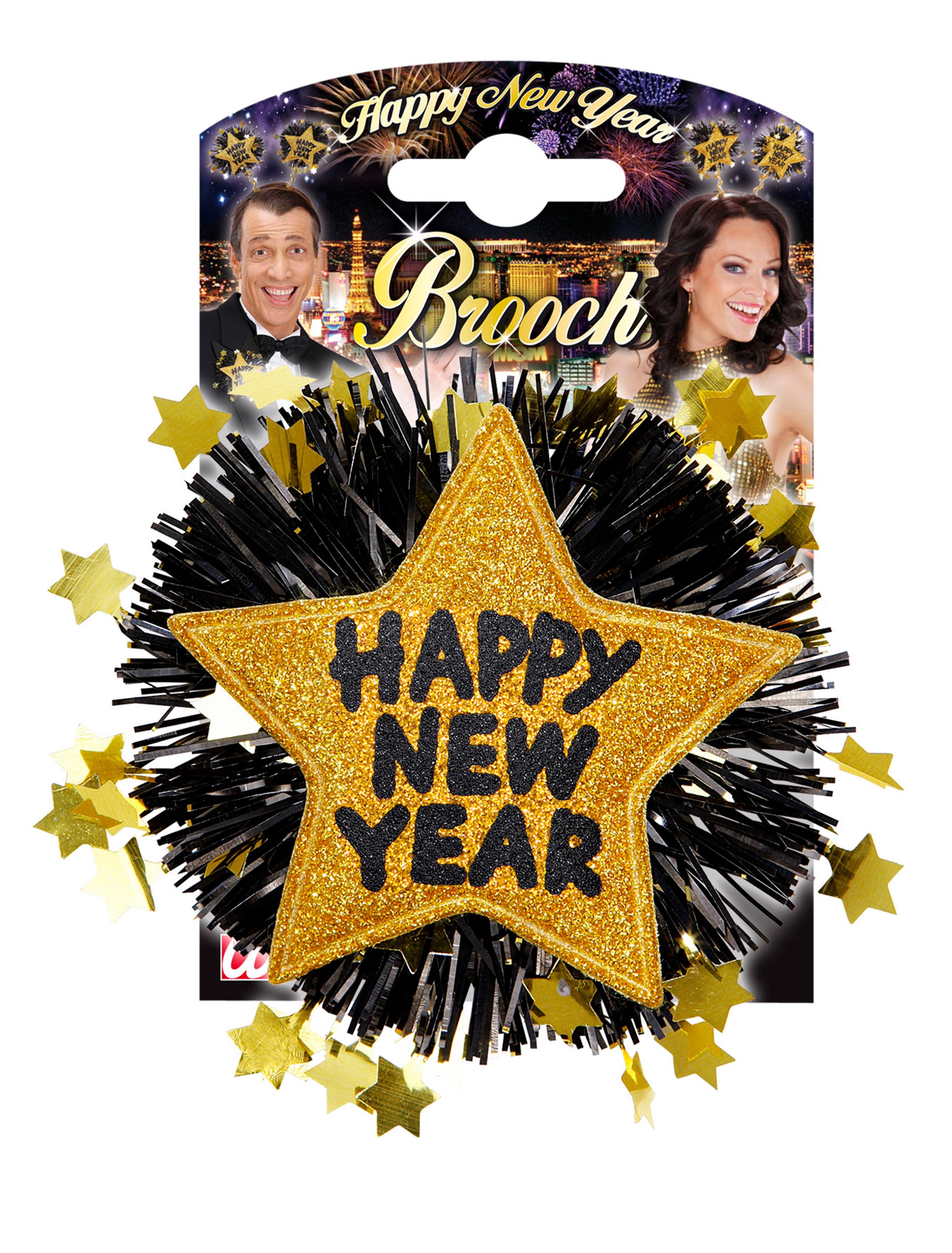 Anstecker Happy New Year gold Anstecker Happy New Year gold