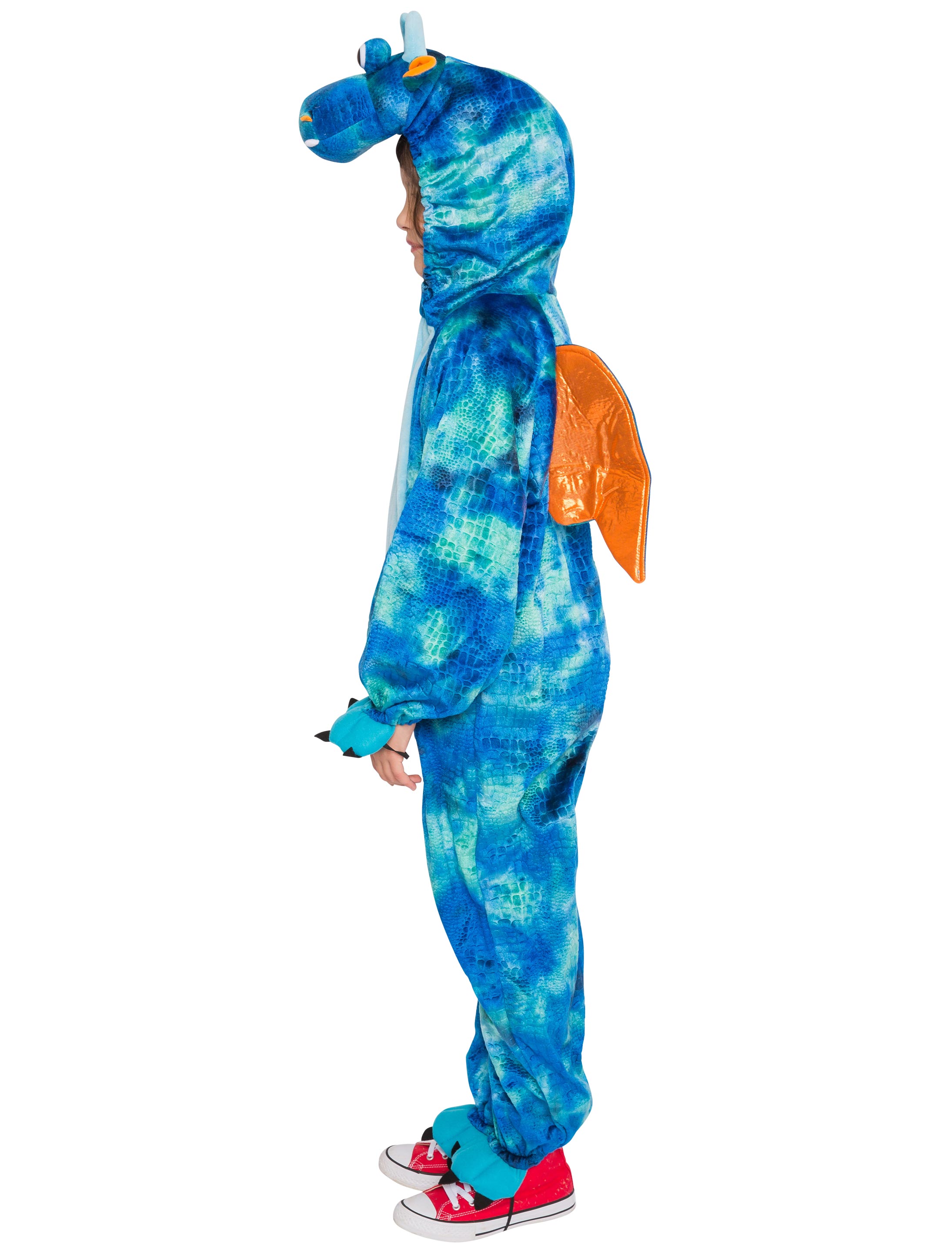 Overall Plüsch Drache Kinder blau 140-164 Overall Plüsch Drache Kinder blau 140-164