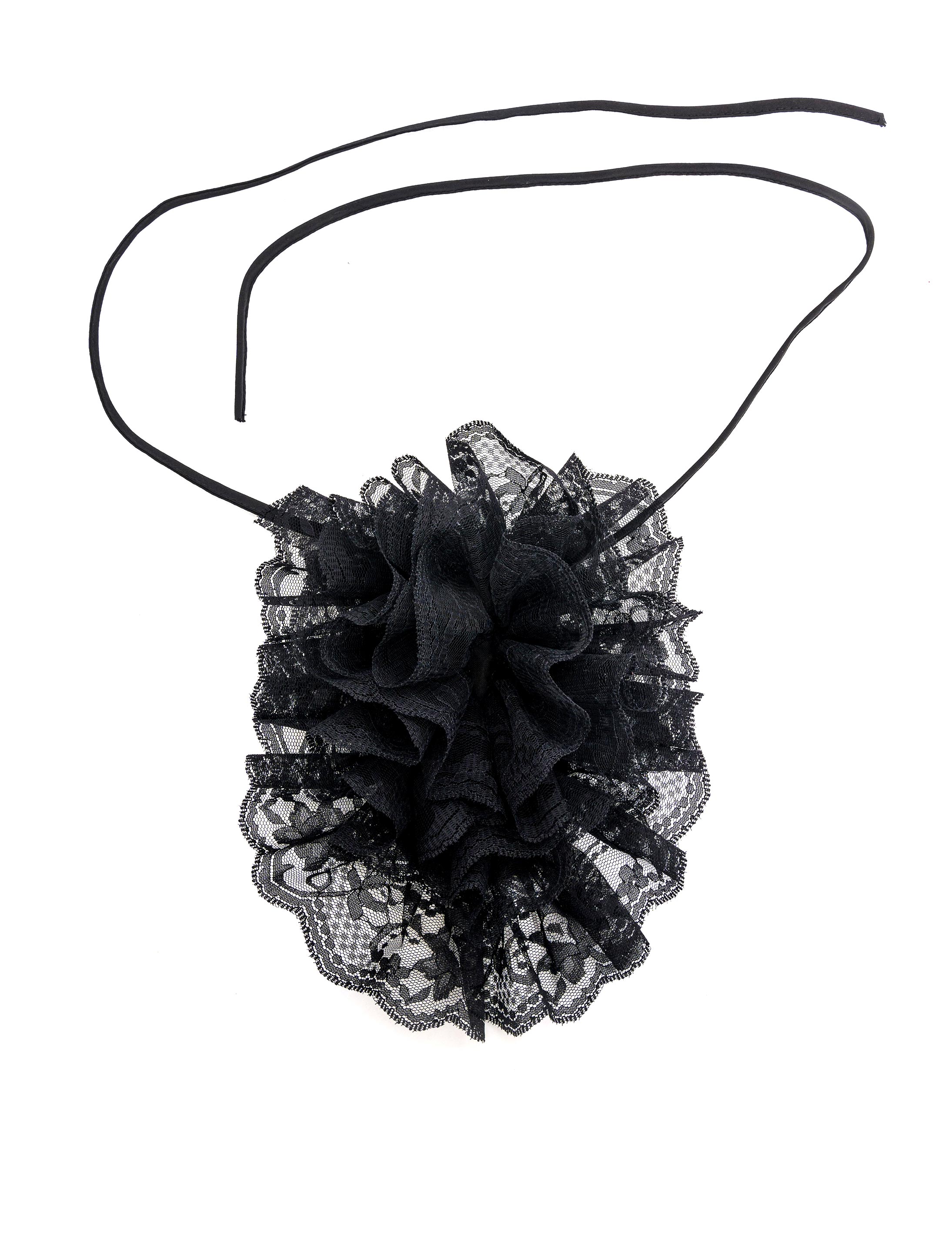Jabot schwarz zum Binden Jabot schwarz zum Binden