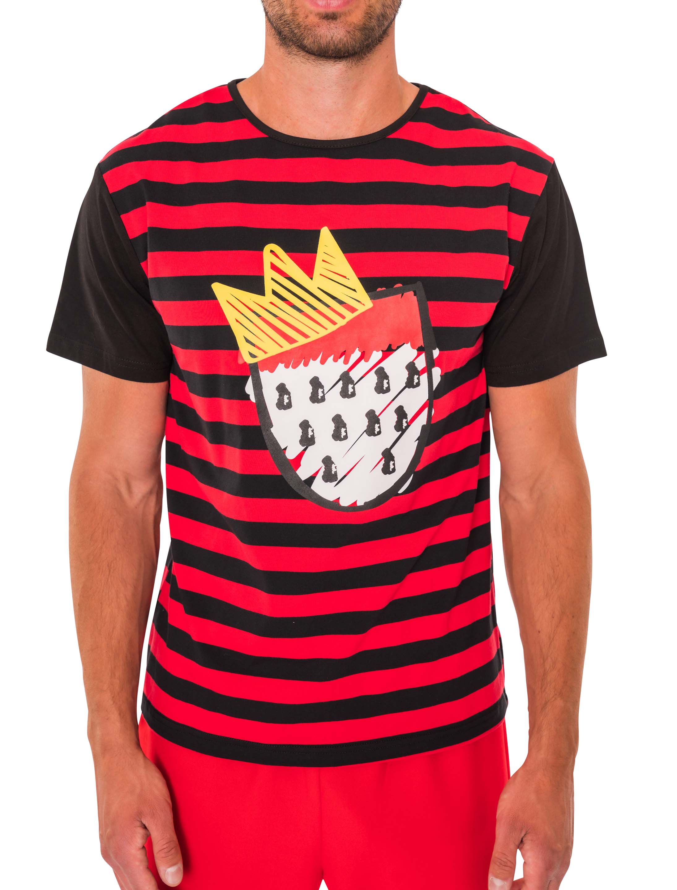 T-Shirt Köln Herren mit Wappen schwarz/rot 2XL